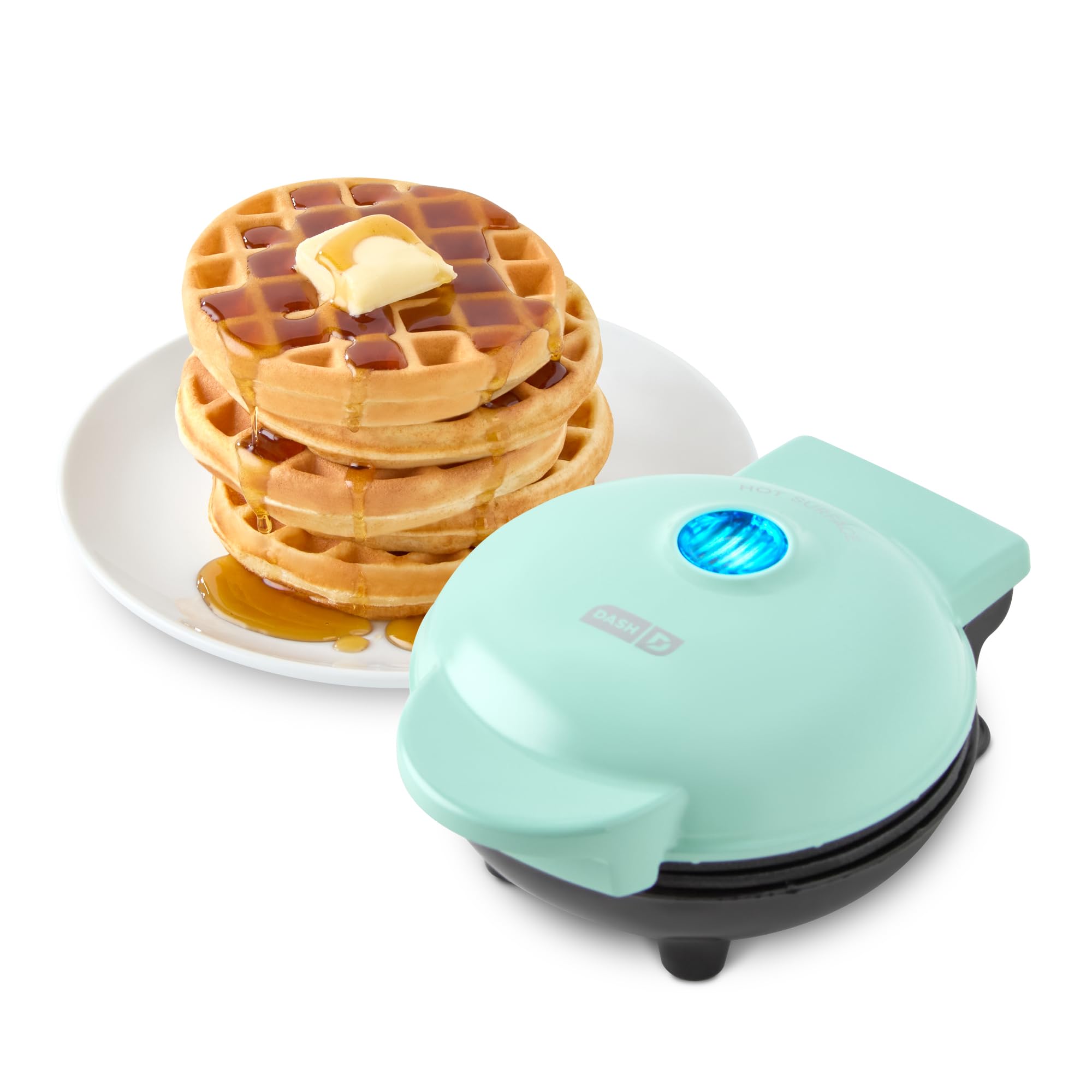 Dash Mini Waffle Maker (4-inch, Aqua)