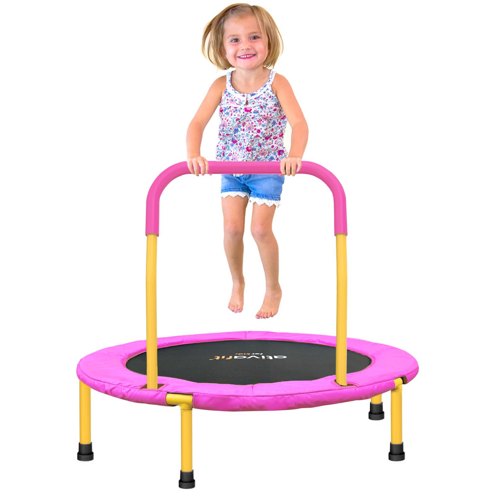 ATIVAFIT 36-Inch Toddler Trampoline with Foam Handle (Foldable)