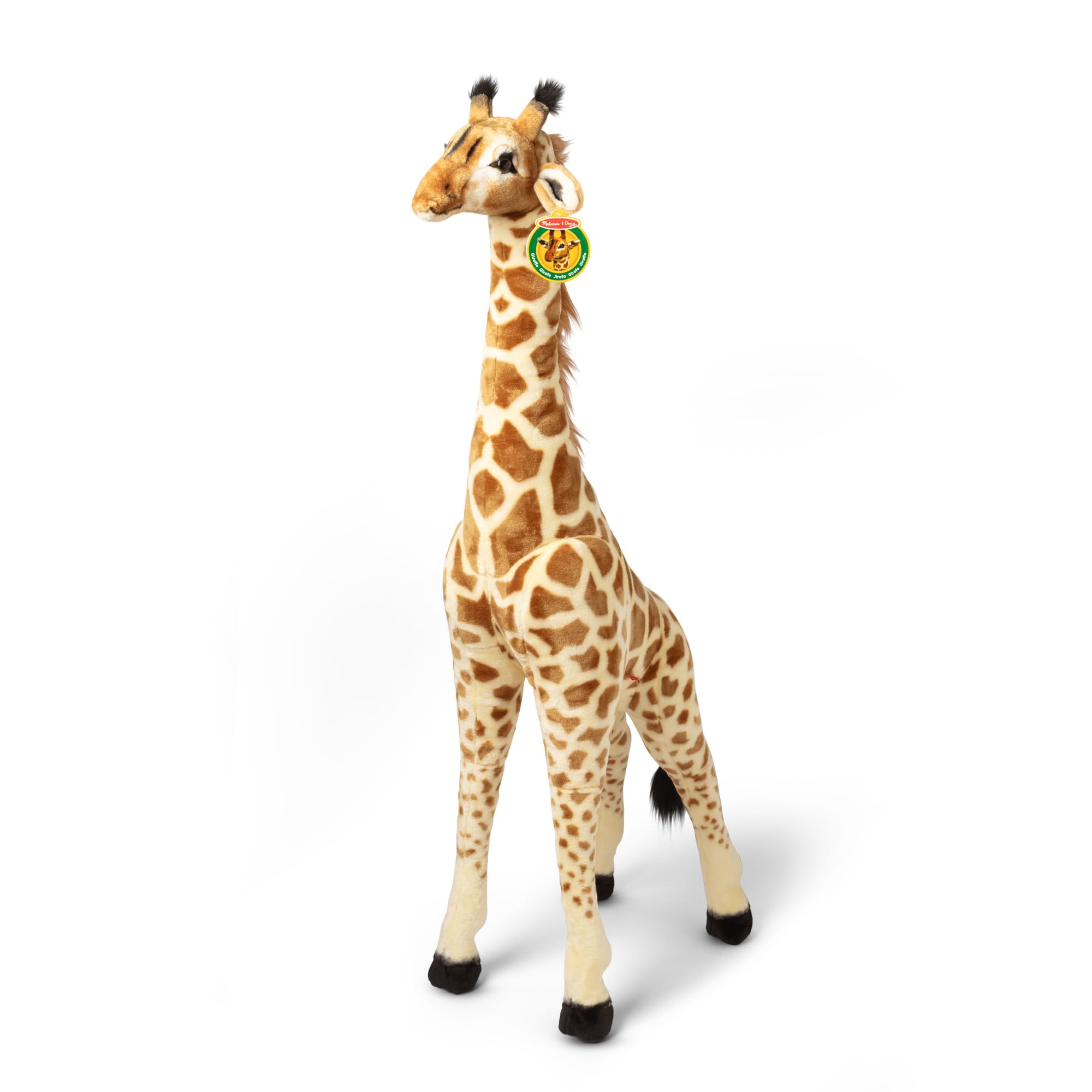 Melissa & Doug Giant Giraffe Stuffed Animal, Lifelike Plush Toy Stands Over 4-Feet Tall, Surface Washable Pretend Play Toddler Toys for Girls & Boys 3+
