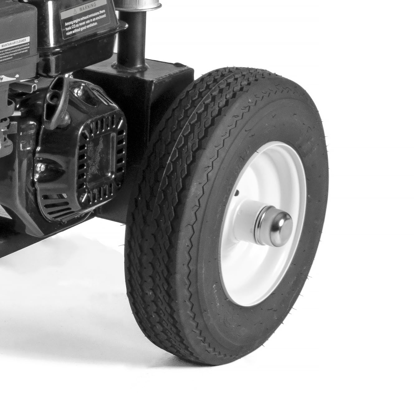 1" Bearing Log Splitter Wheel with Tire 4.8" wide X 8" diameter.