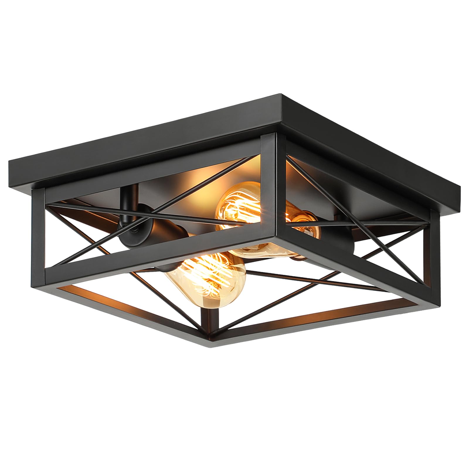 Kondras 2-Light Square Flush Ceiling Light