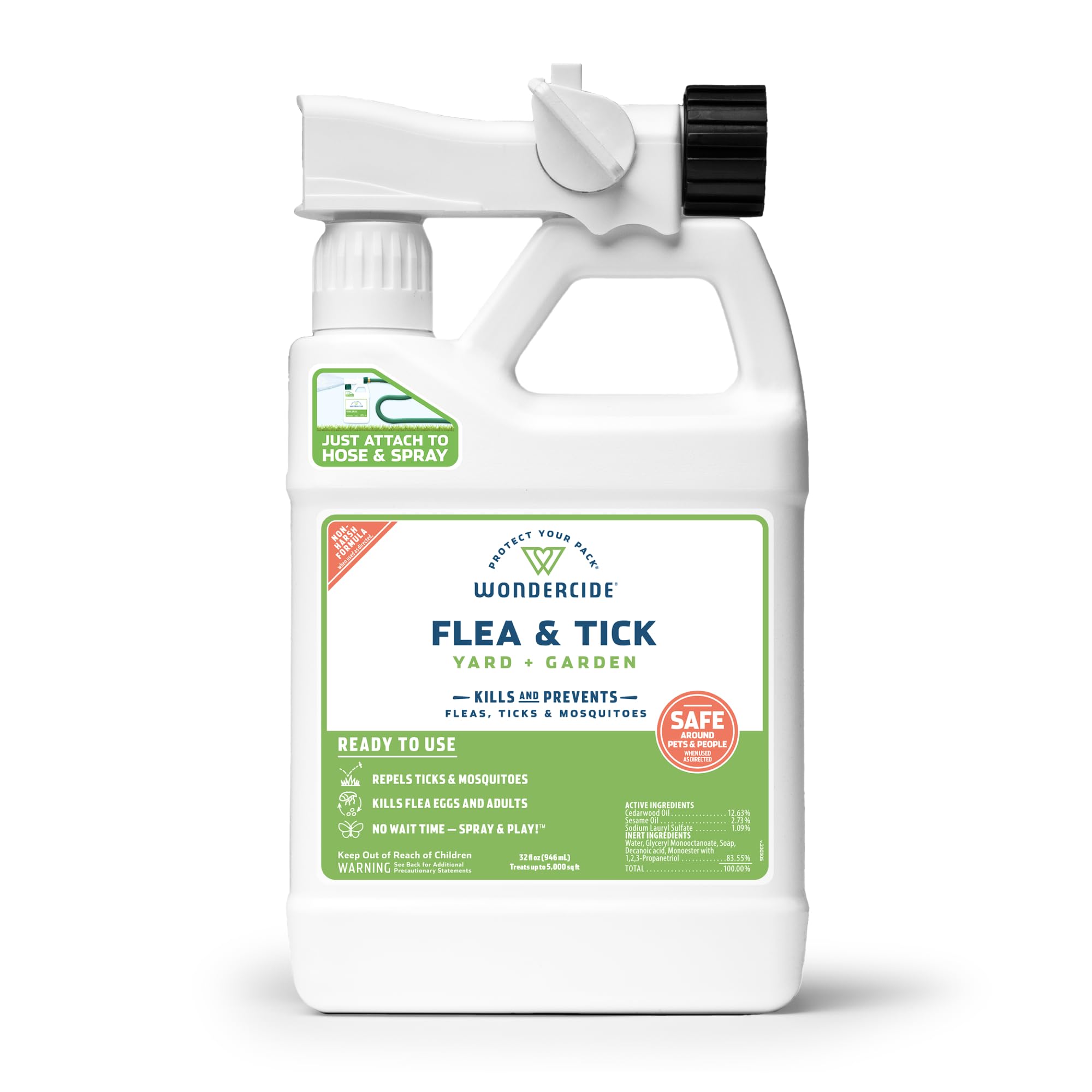 Wondercide Ready-to-Use Flea, Tick, and Mosquito Yard Spray — 32 oz