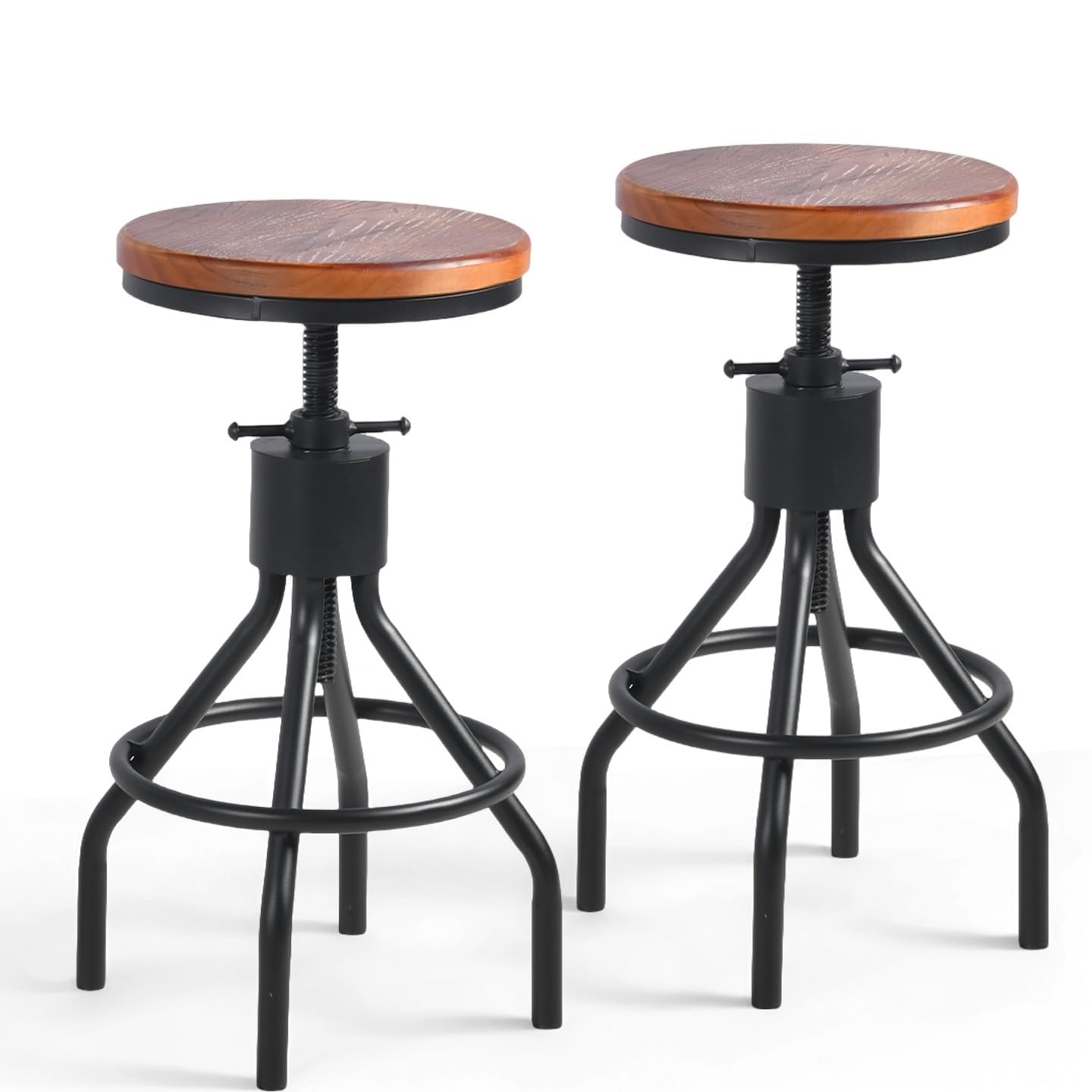 VINTAGELIVING Industrial Swivel Bar Stool (Set of 2)