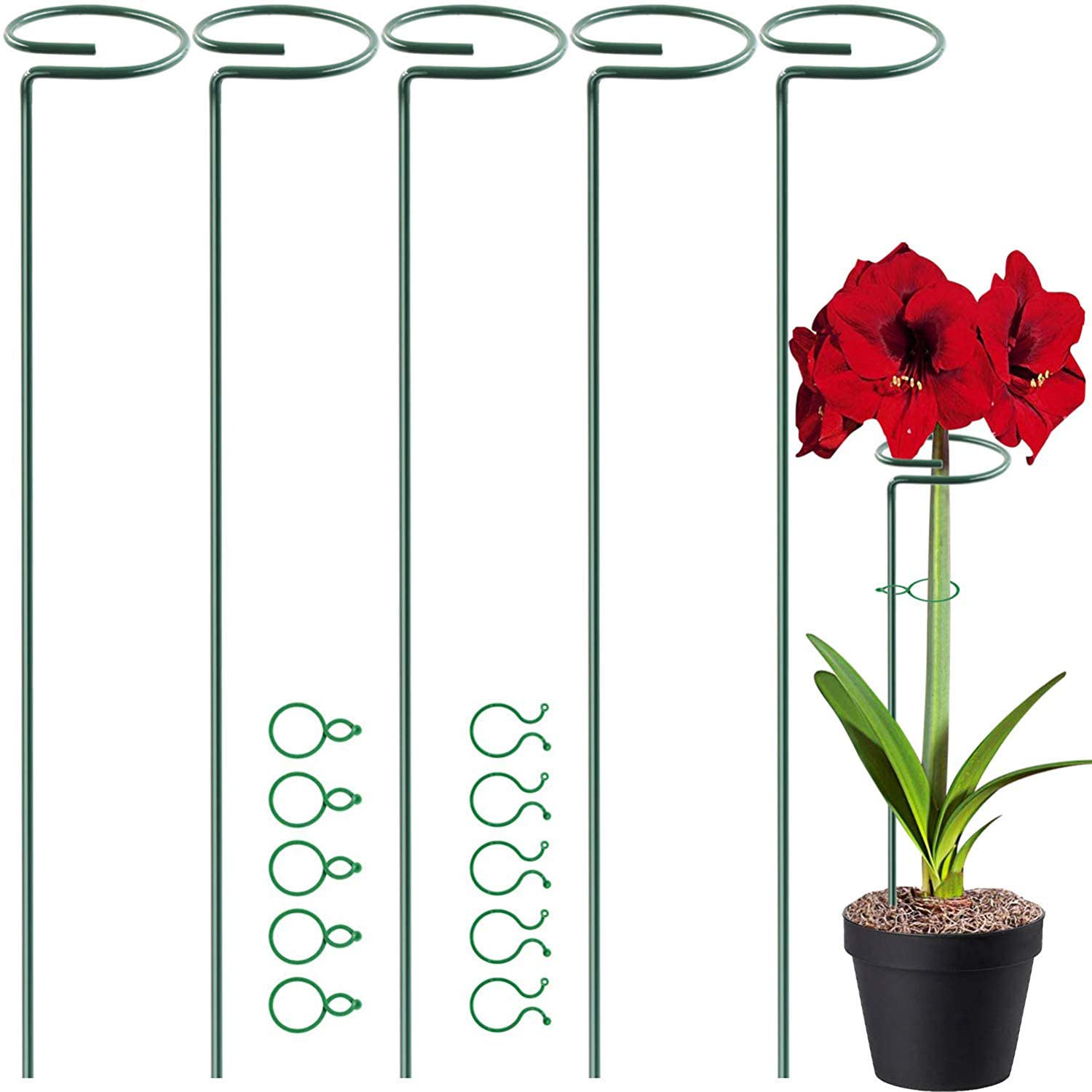 HiGift 17in Single-Stem Plant Stakes
