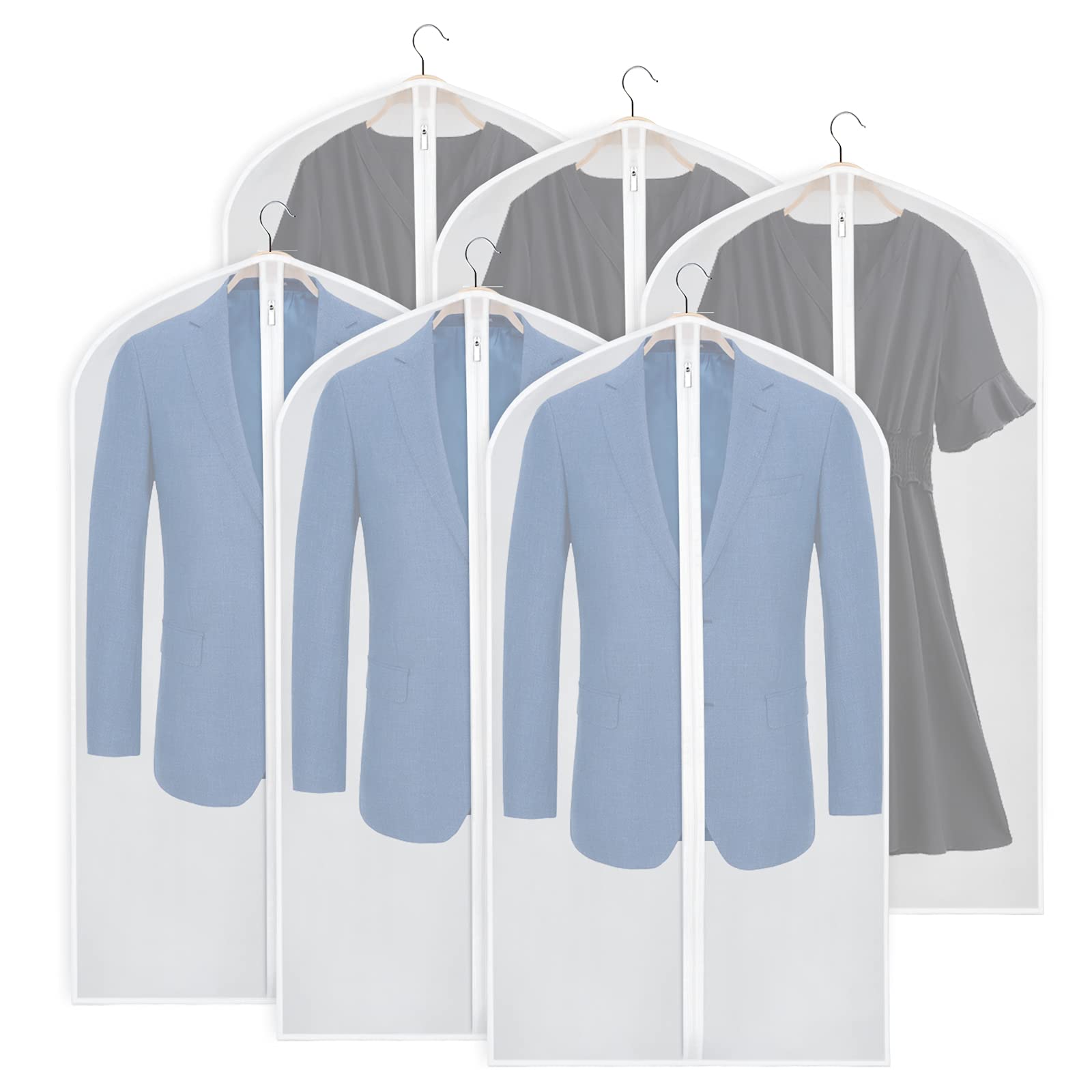 Zilink Clear Garment Bags — 6-Pack