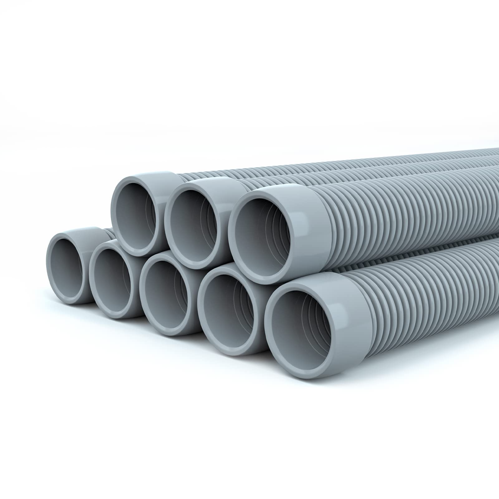 Poolvio 1.5" Vacuum Hose Sections — 8-Pack