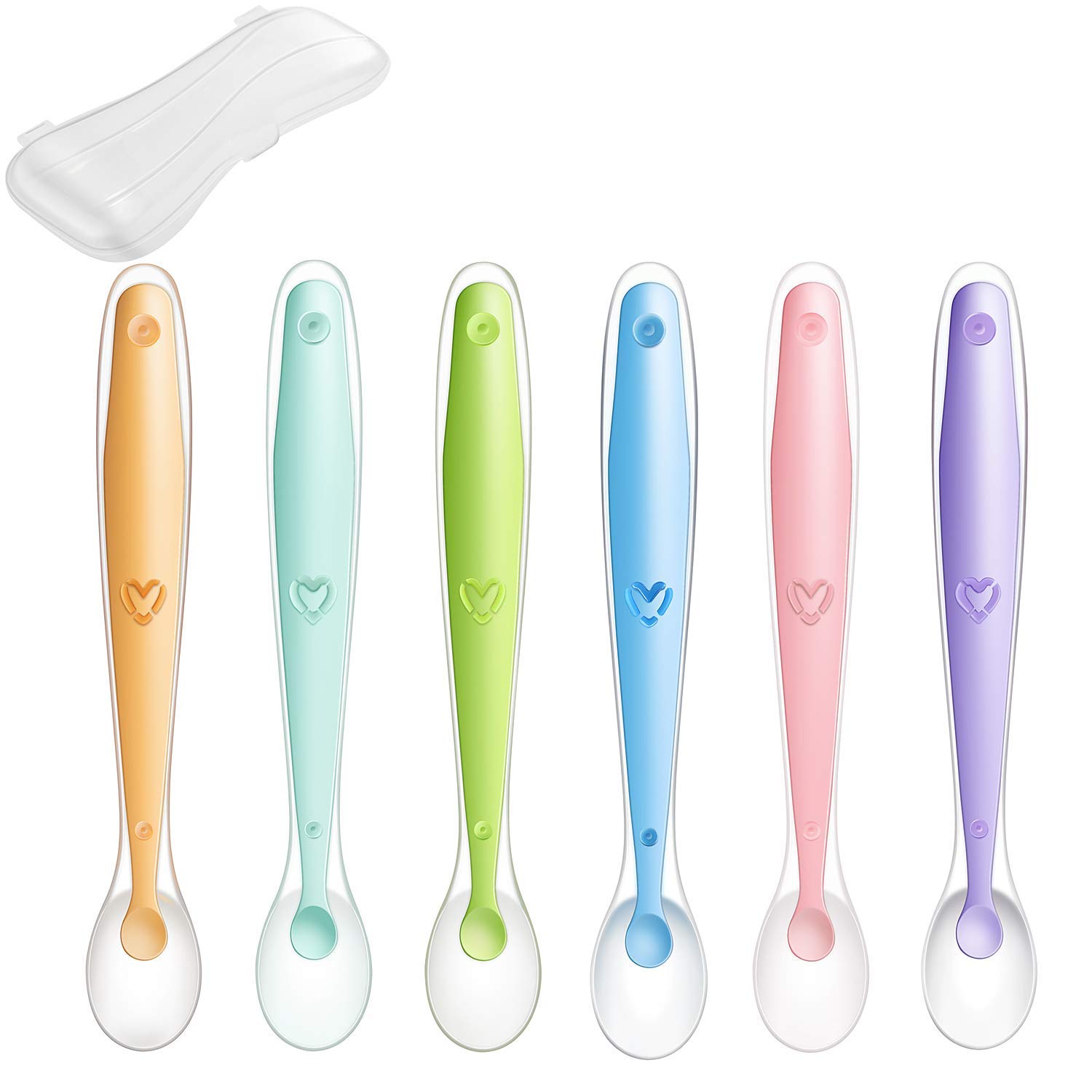 PandaEar Silicone Baby Spoons (6-pack)