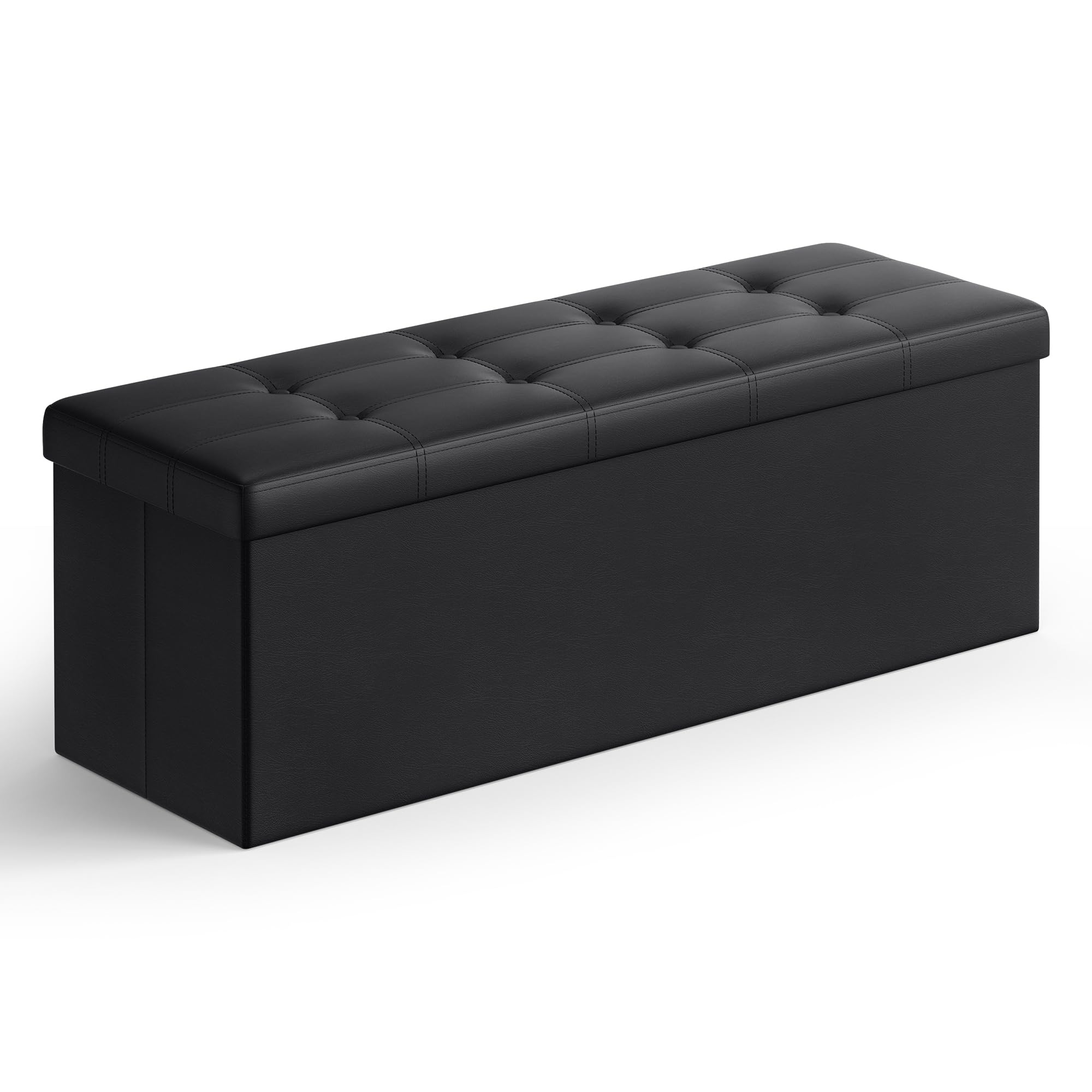 SONGMICS Mazie 43" Folding Storage Ottoman