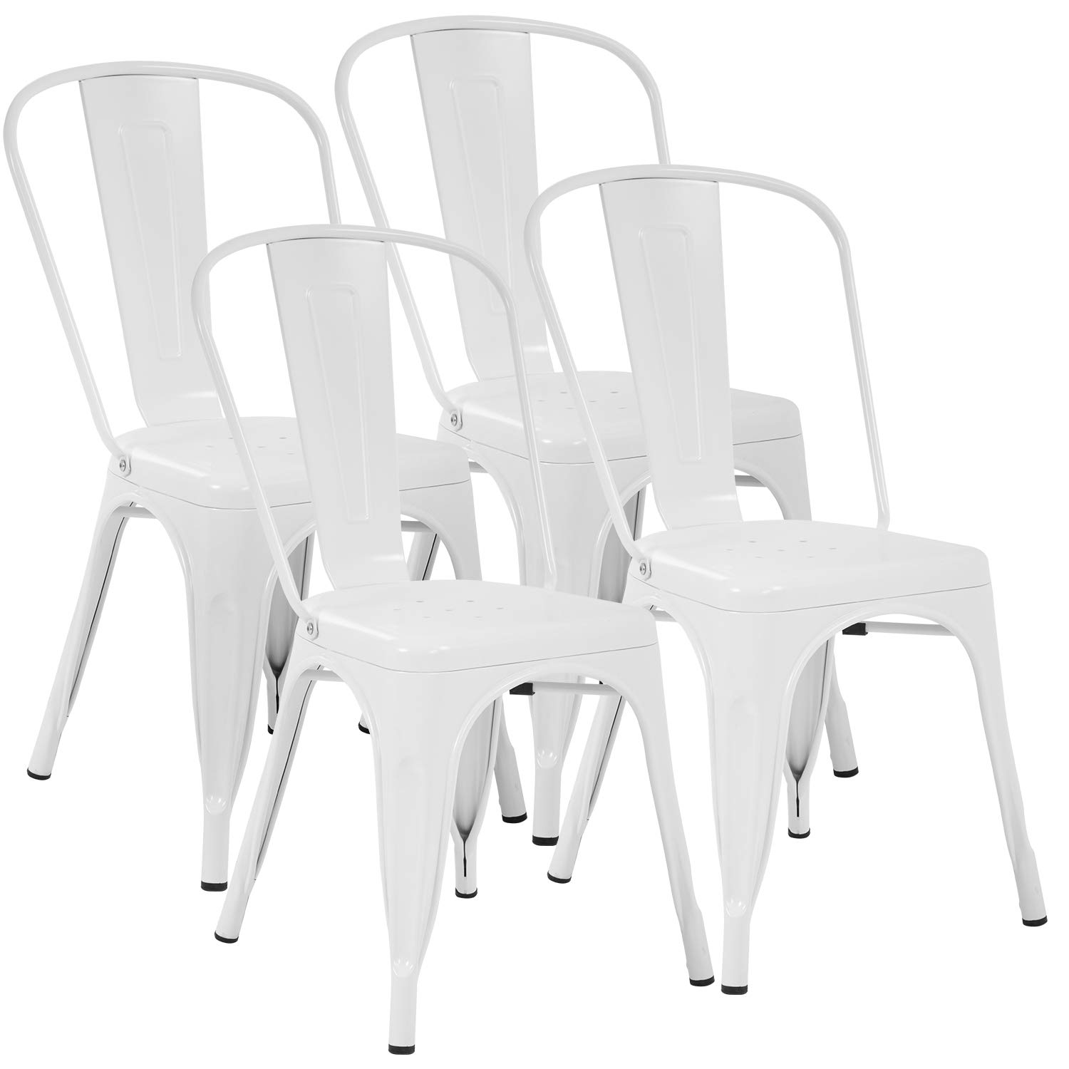 FDW Tolix-Style Metal Dining Chair
