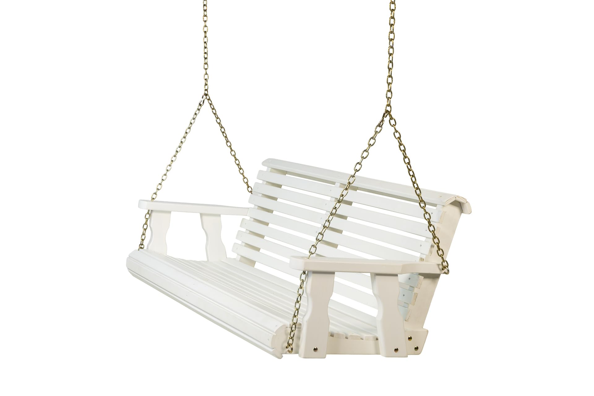 Amish Casual 4‑Foot Roll Back Wooden Porch Swing