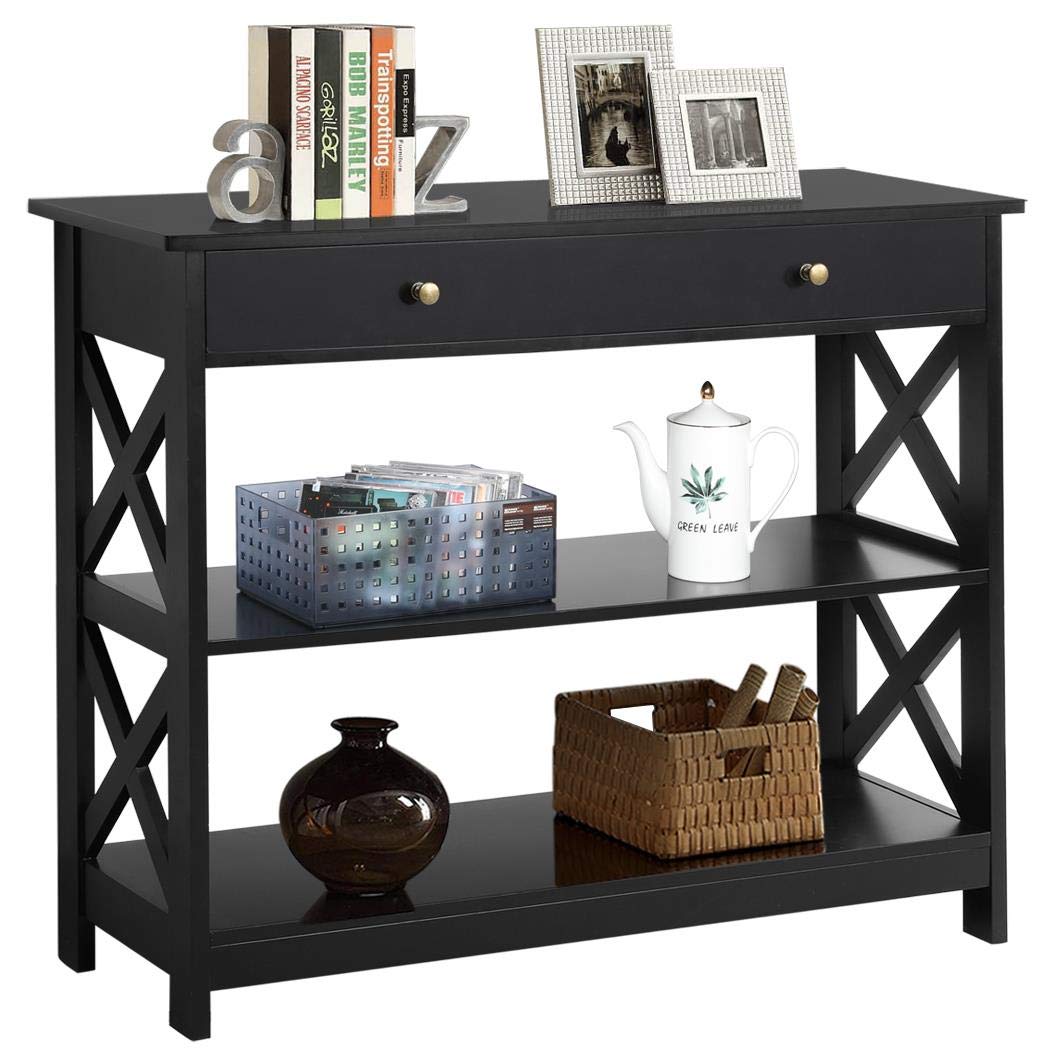 Yaheetech Console Table with Drawer