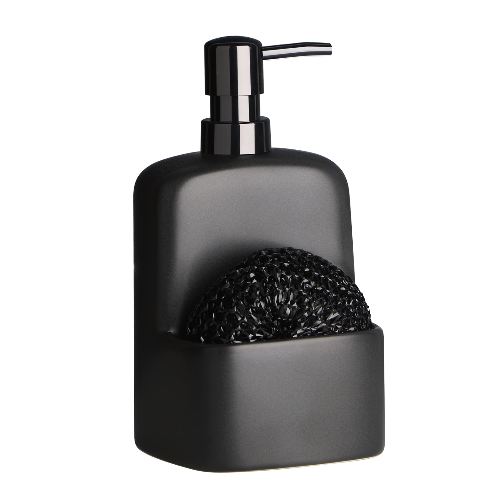 BosilunLife Ceramic Soap Dispenser with Sponge Holder