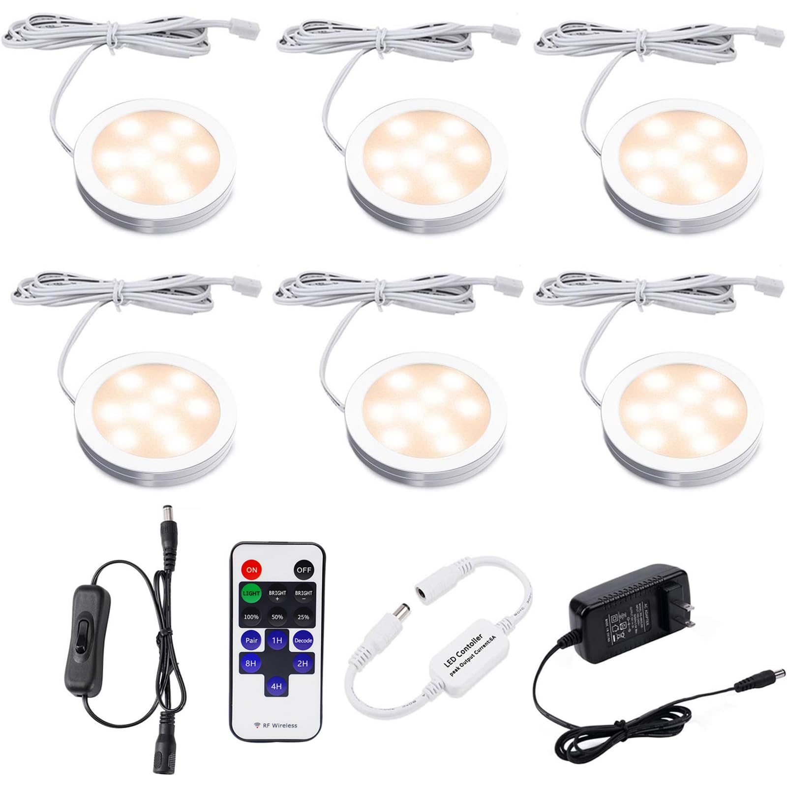 AIBOO Plug-In Dimmable Puck Lights