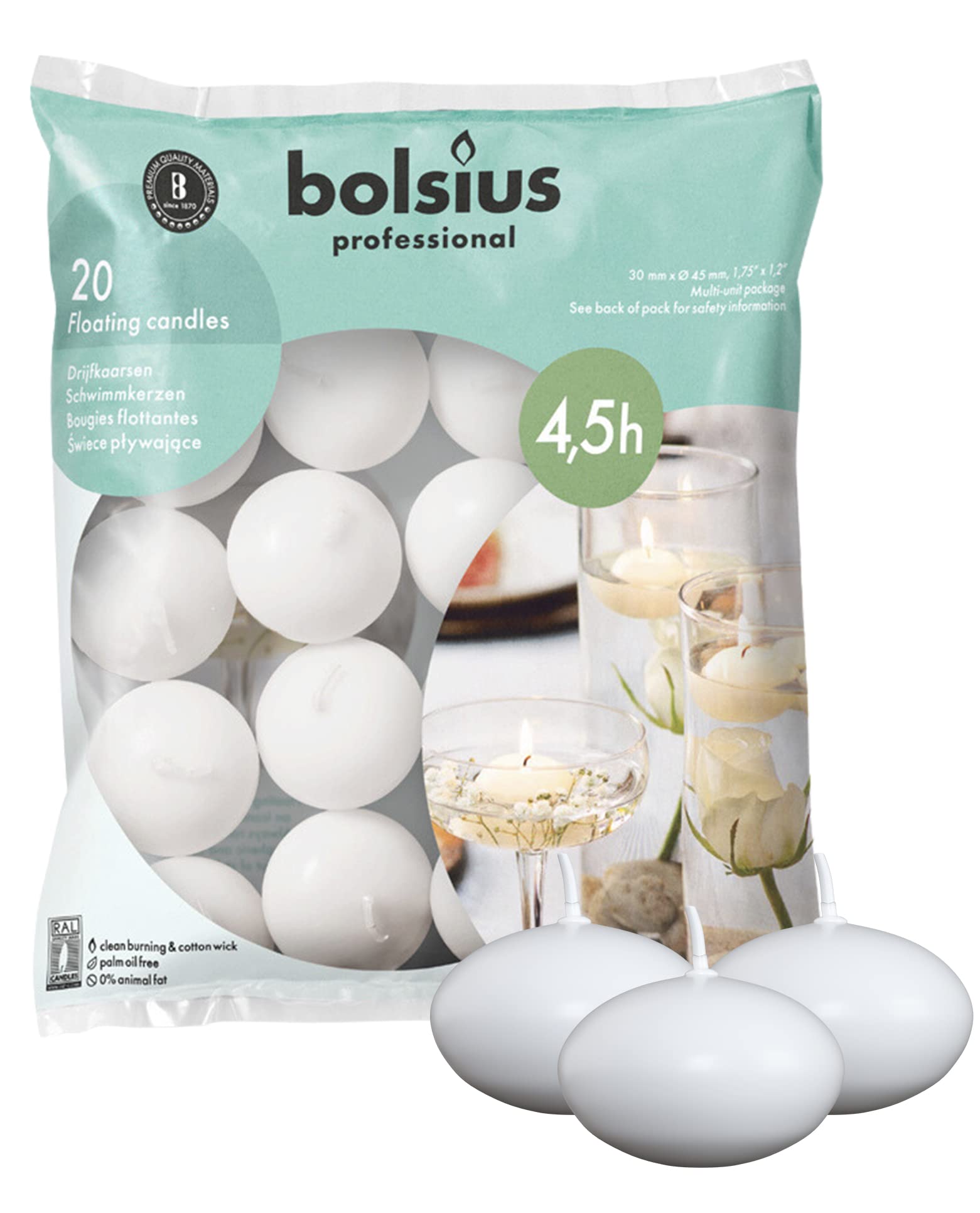 Bolsius Floating Candles (20-pack)