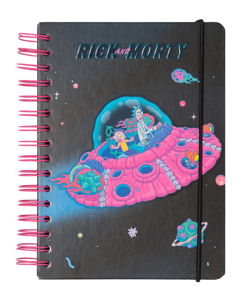 Erik Rick & Morty Bullet Journal — A5, 100 GSM, Spiral-Bound Dotted Notebook