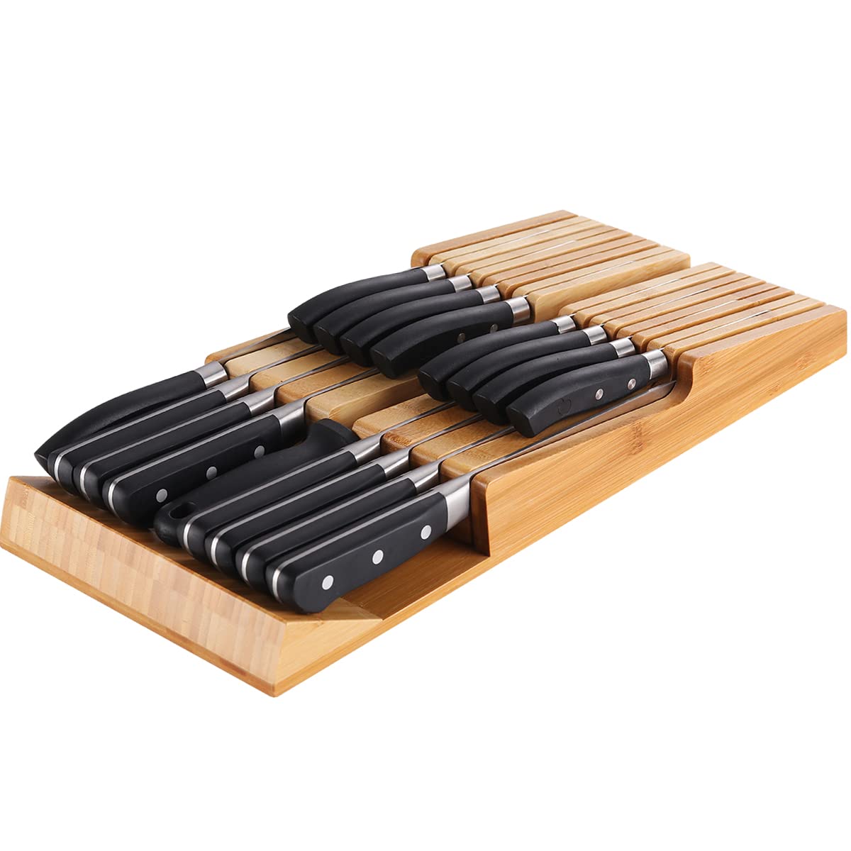 NIUXX Detachable Bamboo In-Drawer Knife Block (16)
