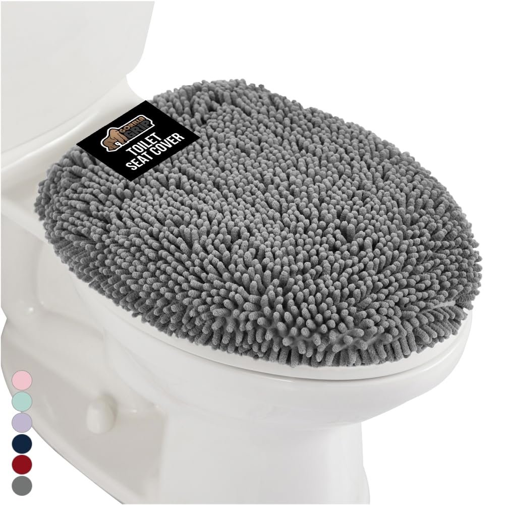 Gorilla Grip Chenille Toilet Lid Cover