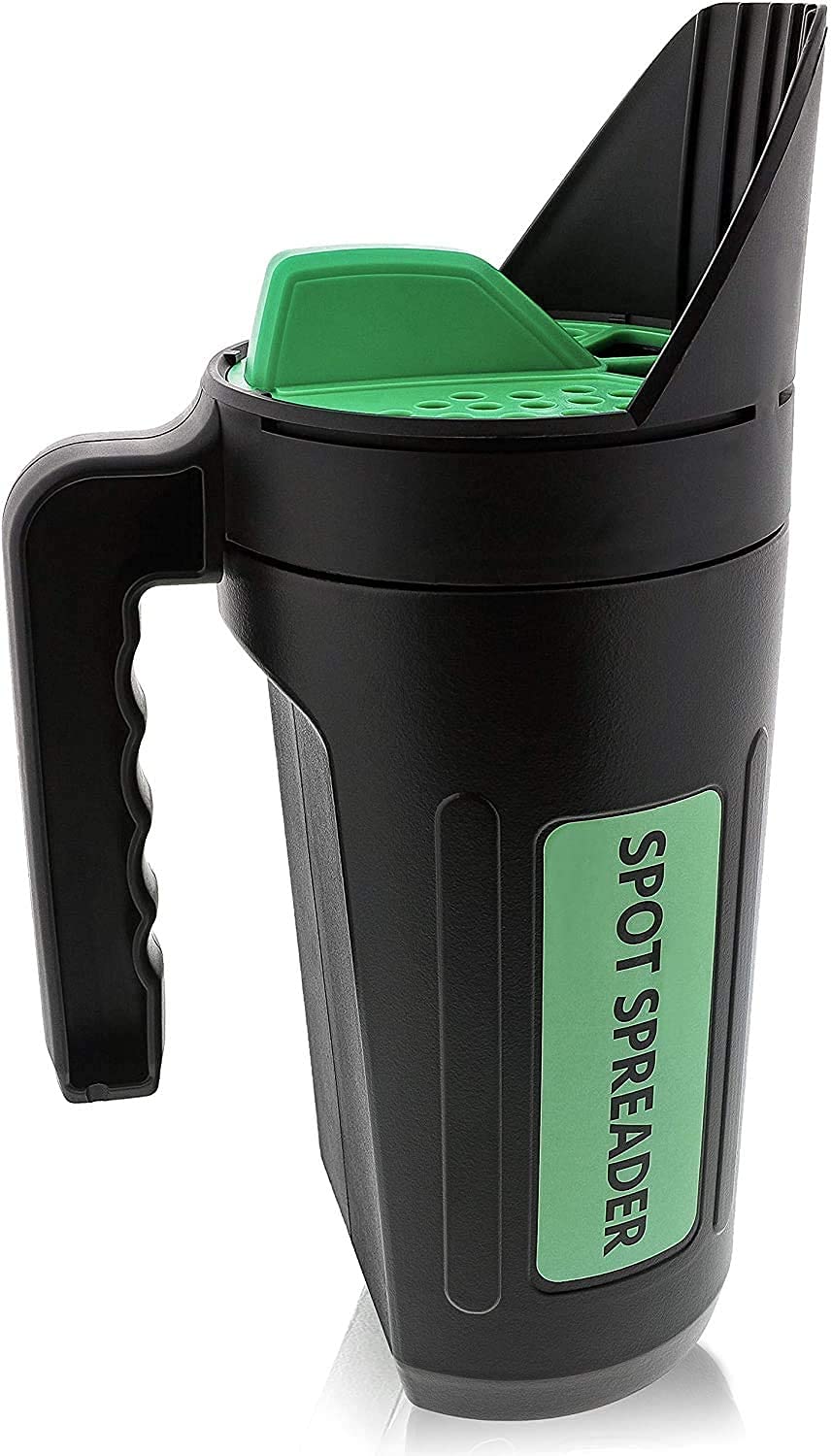 Hand Spreader Shaker — Seed, Salt, De‑Icer, Fertilizer Spot Spreader (Up to 80 oz)