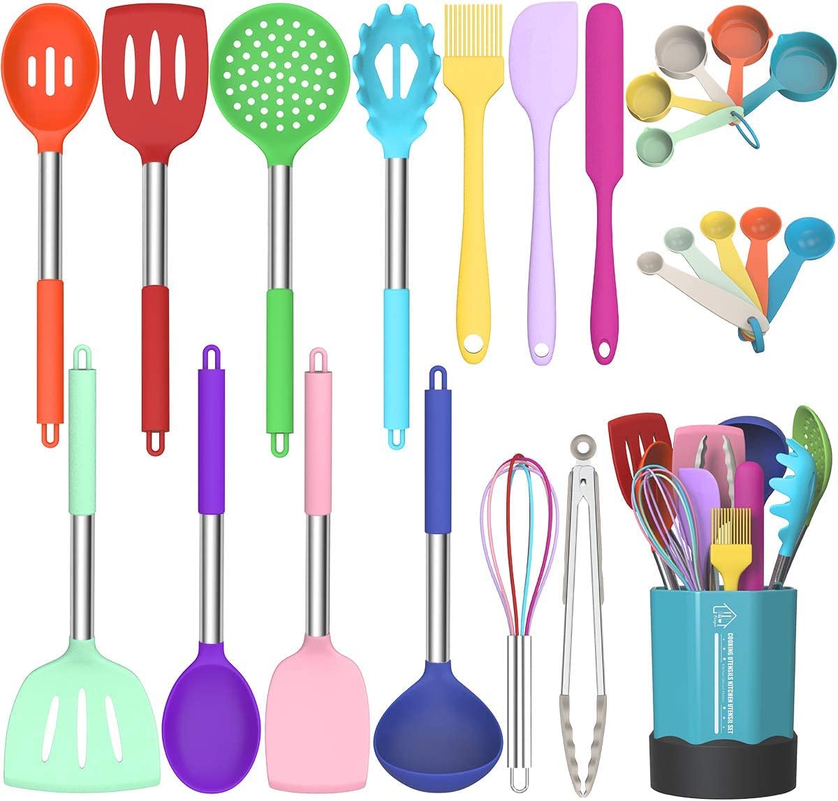 Fungun 24‑Piece Silicone Utensil Set