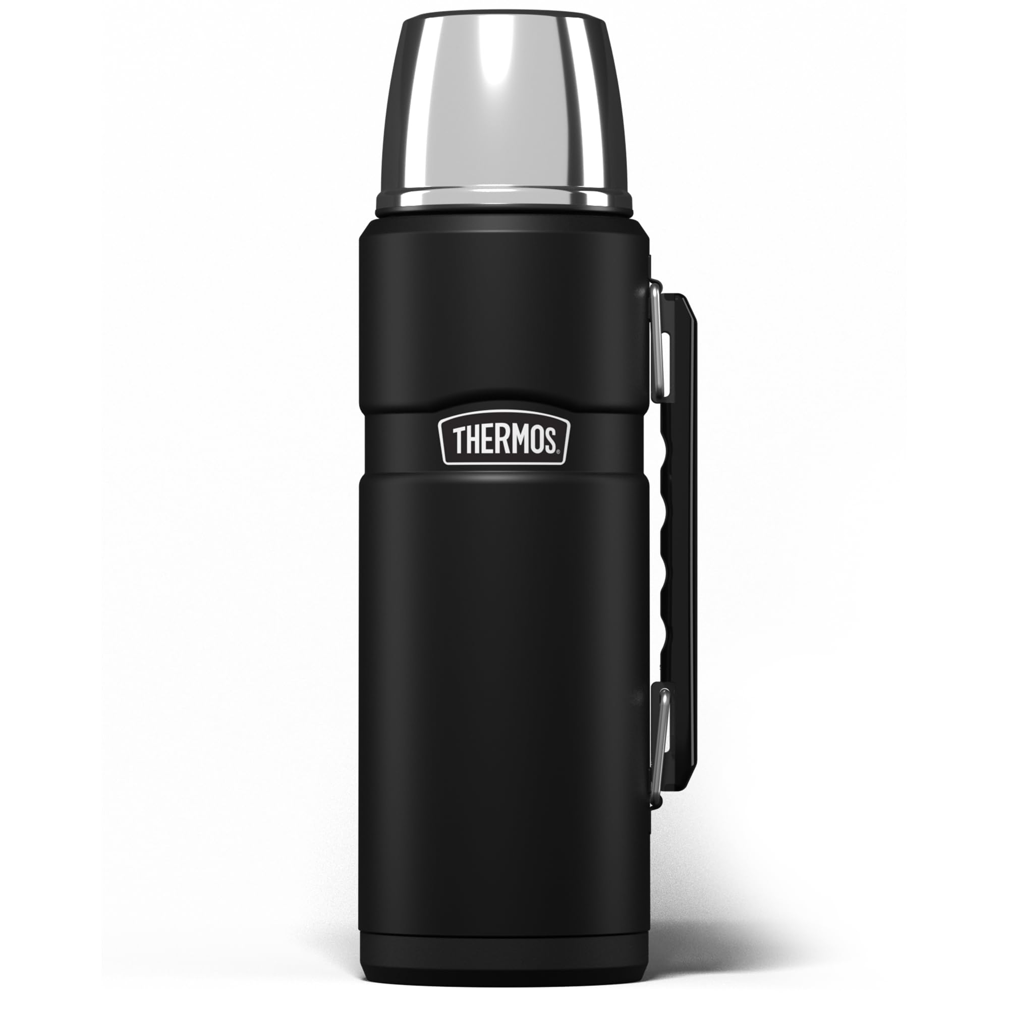 Thermos Stainless King Matt Black Travel Flask (1.2L)
