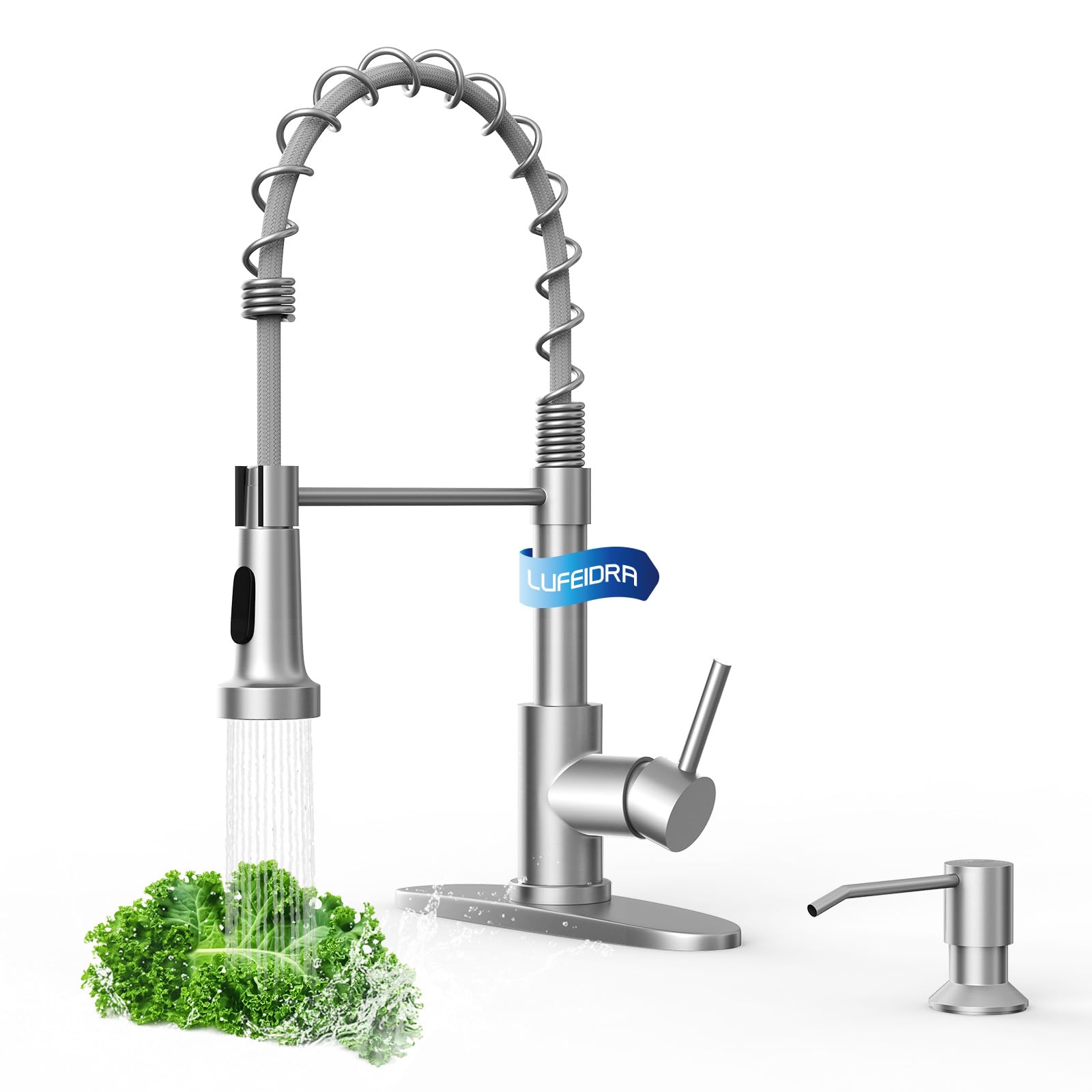 LUFEIDRA High‑Arc Pull‑Down Kitchen Faucet