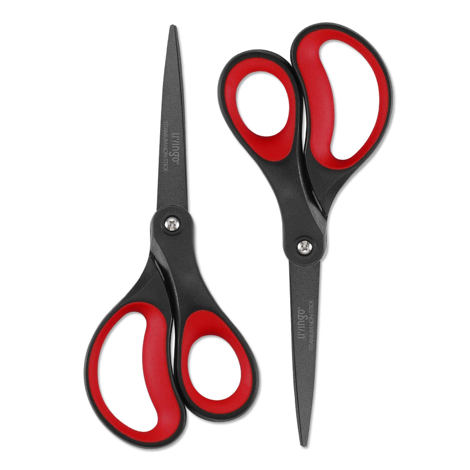 LIVINGO 8in Titanium Non-Stick Scissors (2-Pack)