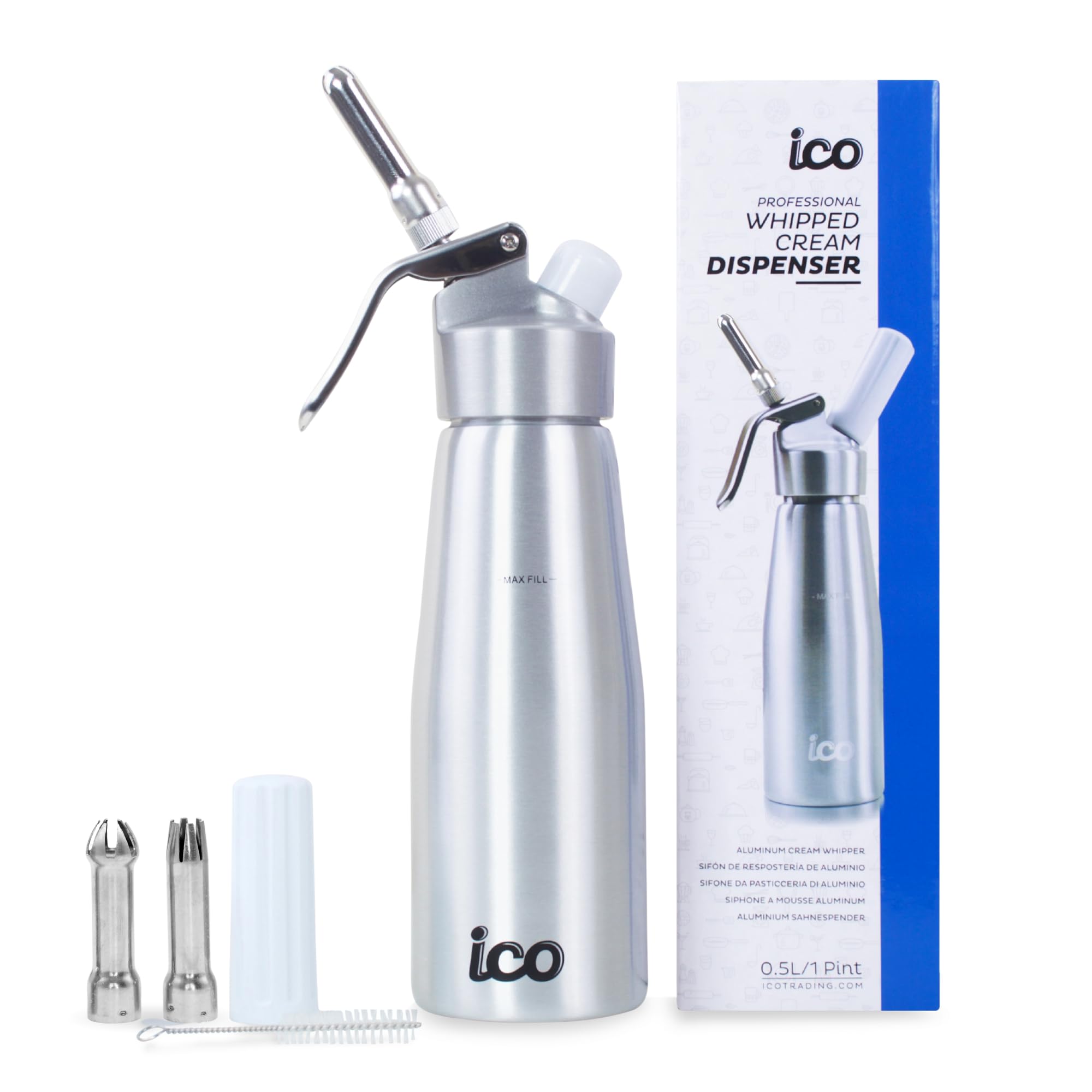 ICO Professional Aluminum Whip Cream Dispenser
