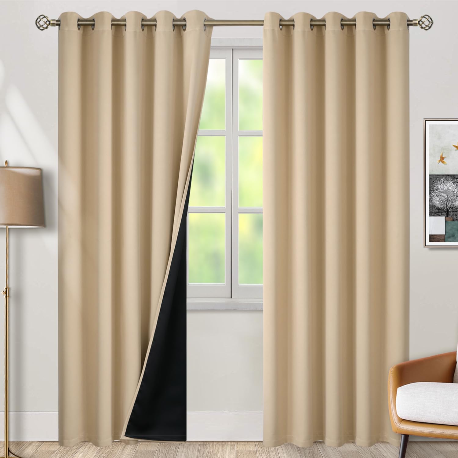 BGment Blackout Curtains (Beige)