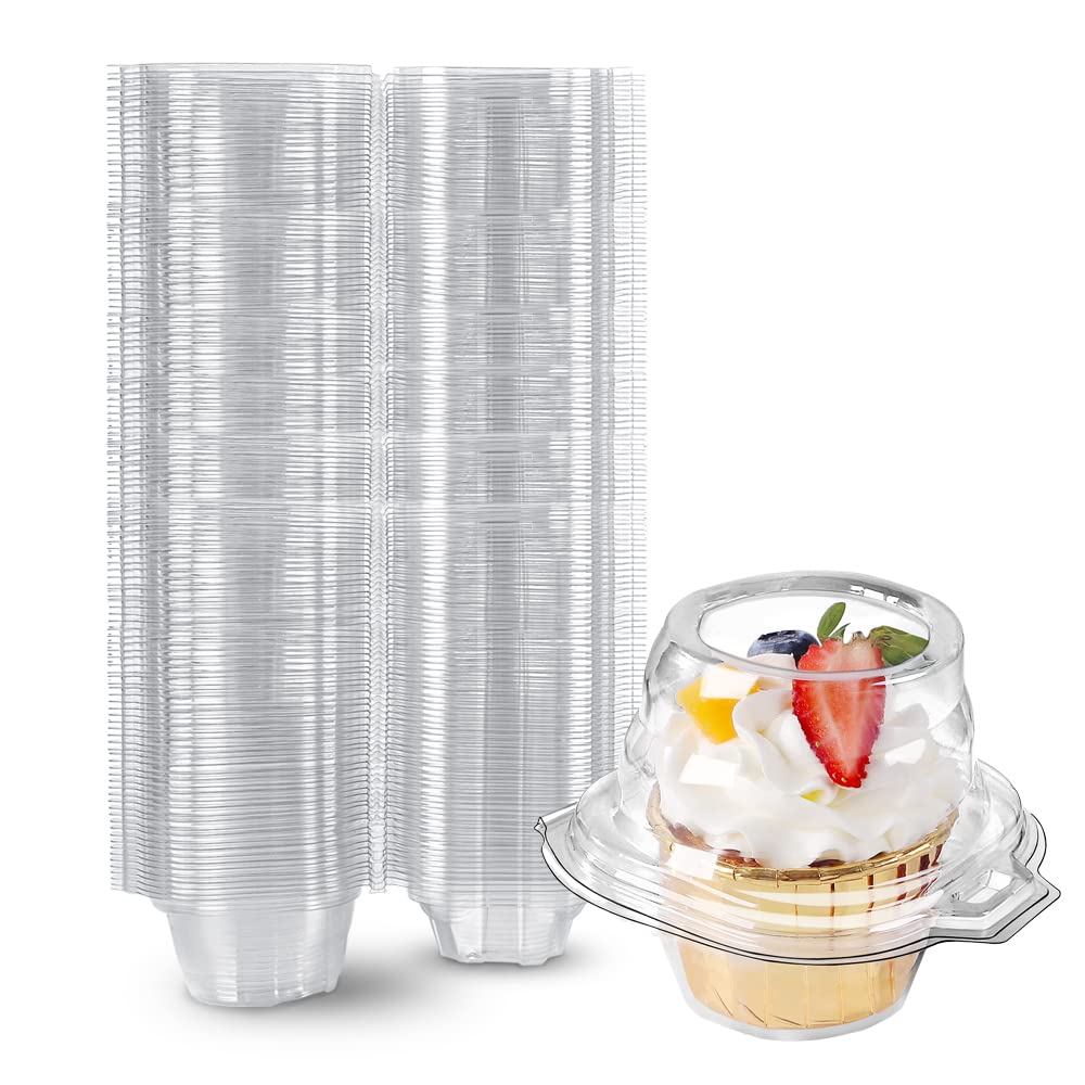 FoodieJoy Clear Single Cupcake Boxes