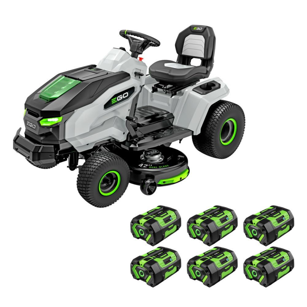 EGO Power+ 42" TR4204 Riding Lawn Tractor (6 x 6.0Ah Batteries)