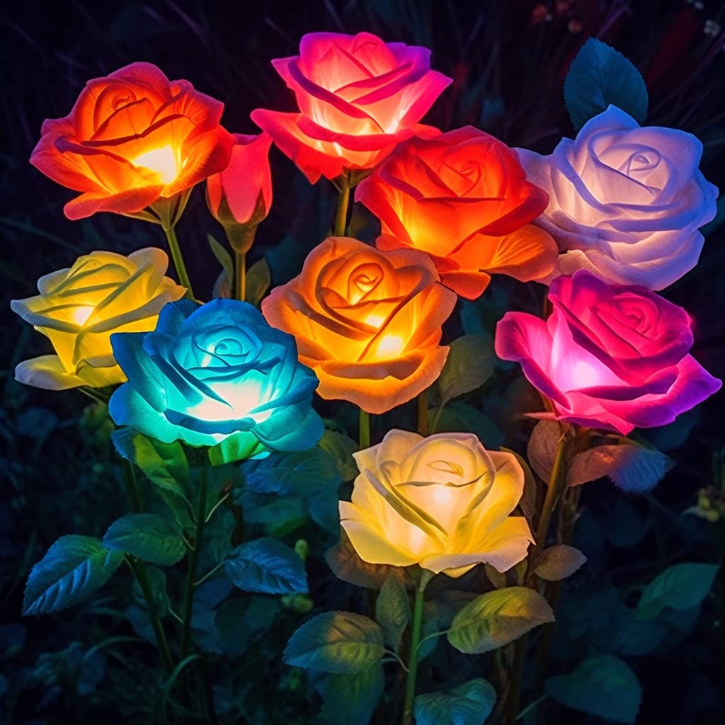 Solar Rose Lights 4-Pack