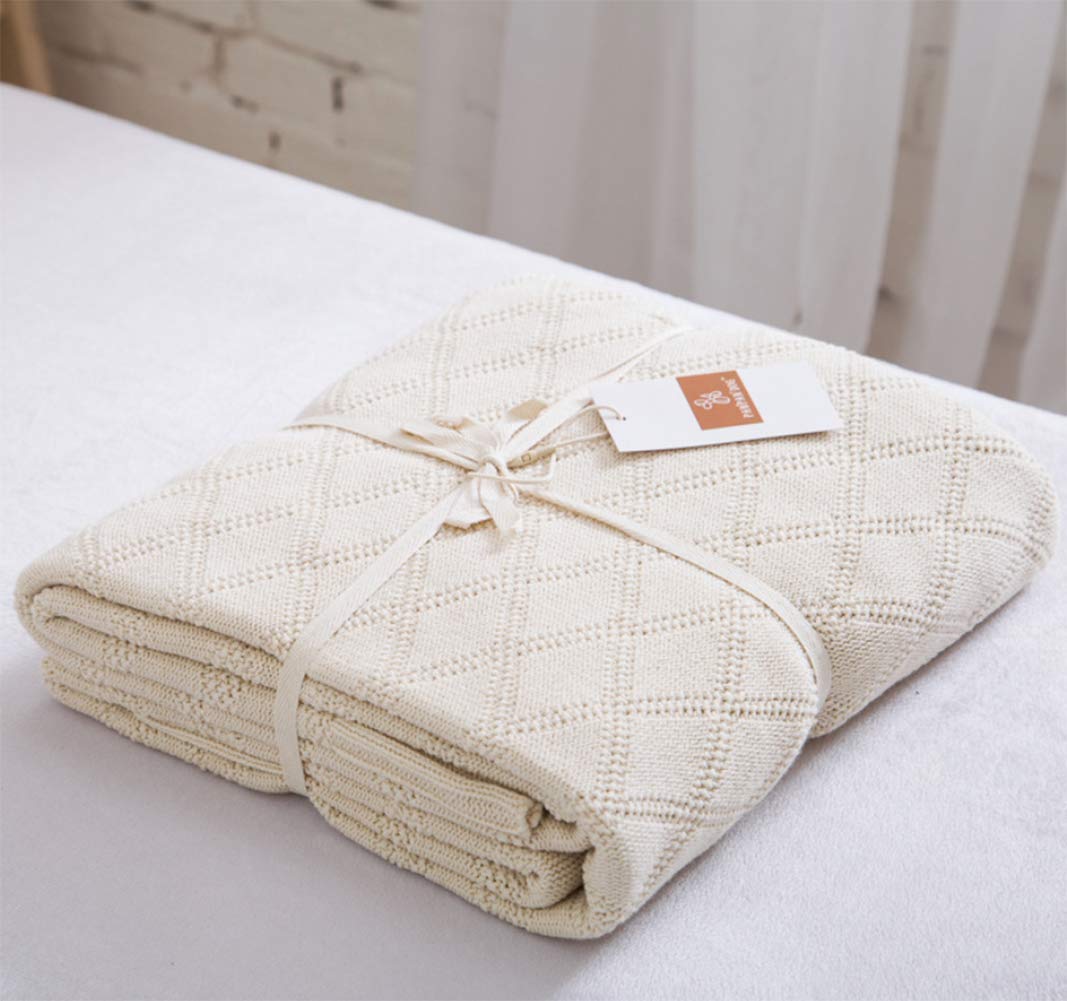 Longhui Cotton Cable Knit Throw