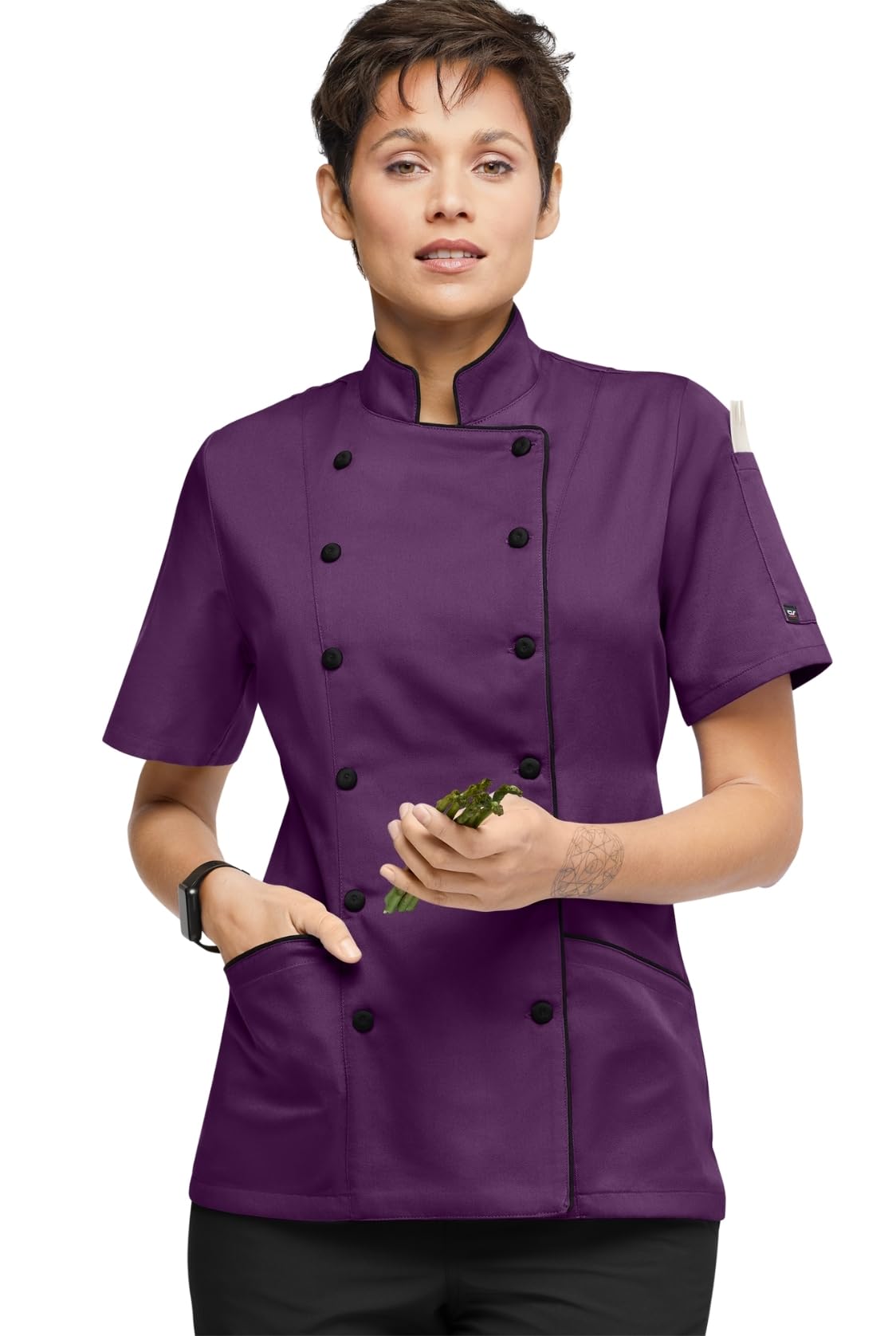 Women’s Tailored Chef Coat with Piping