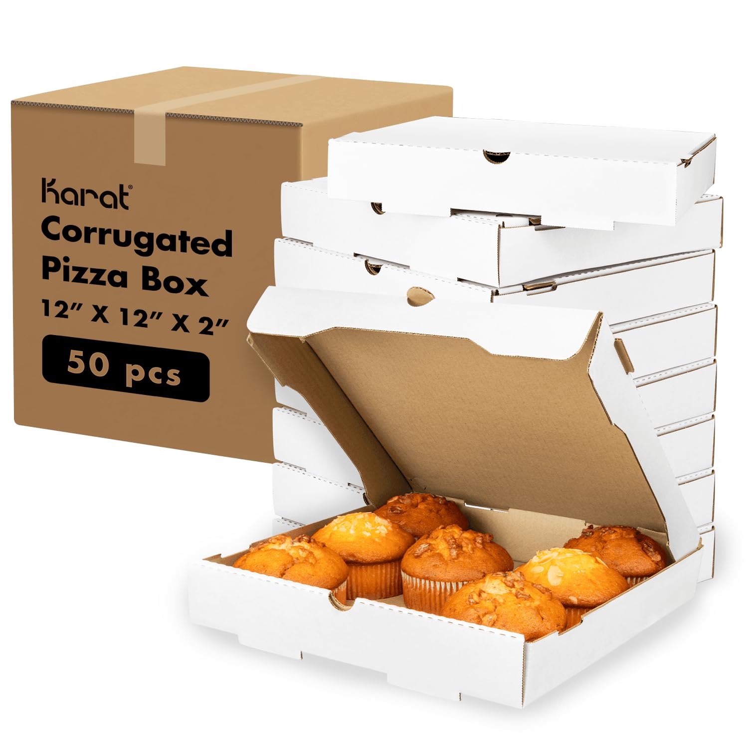 Karat 12" Corrugated Pizza Boxes