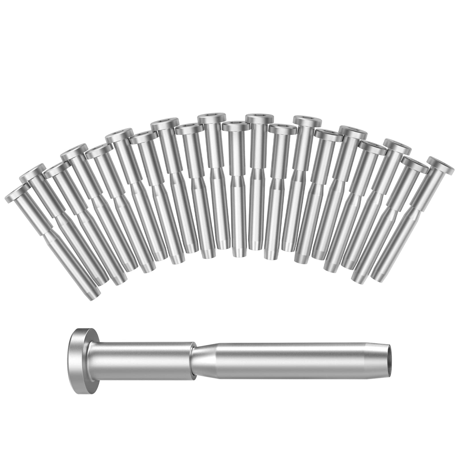 BLIKA Invisible Receiver & Swage Stud (3/16")