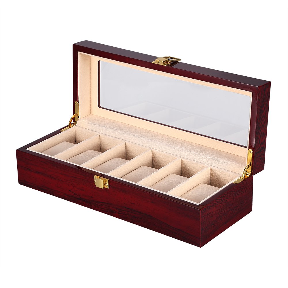 Uten 6-Slot Cherry Wood Watch Box