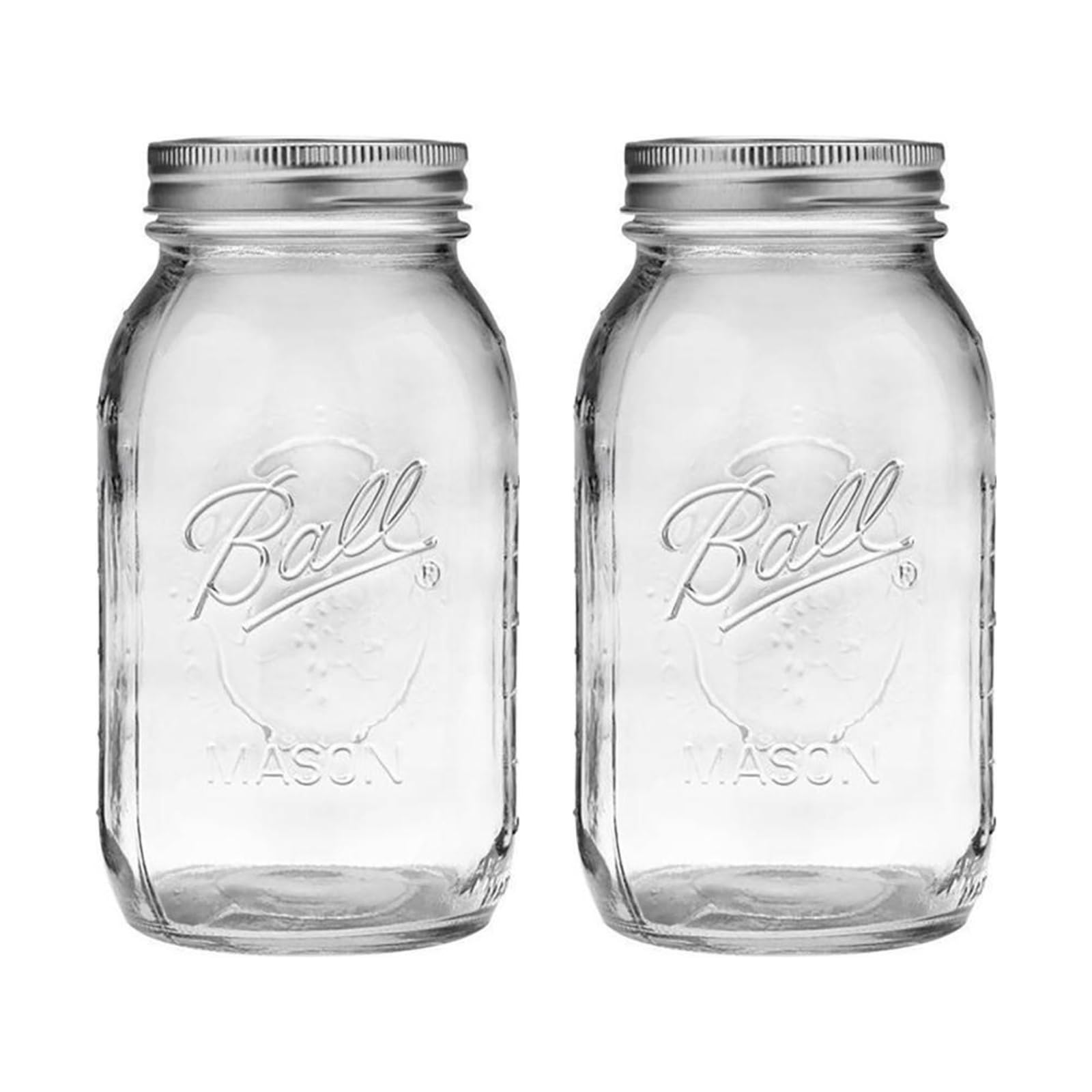 Ball Regular-Mouth Mason Jar, 32 oz (2-pack)