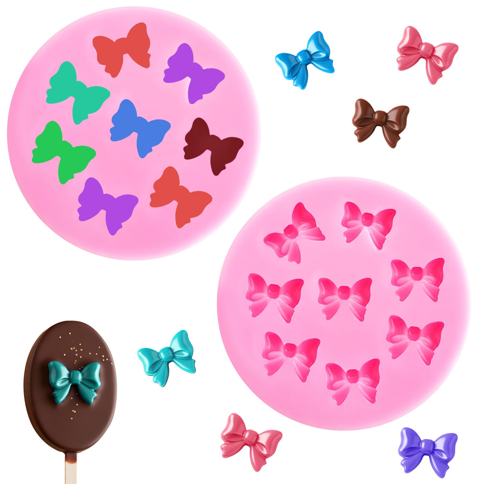 HKNMTT Mini Bow Silicone Molds (16 Cavities)