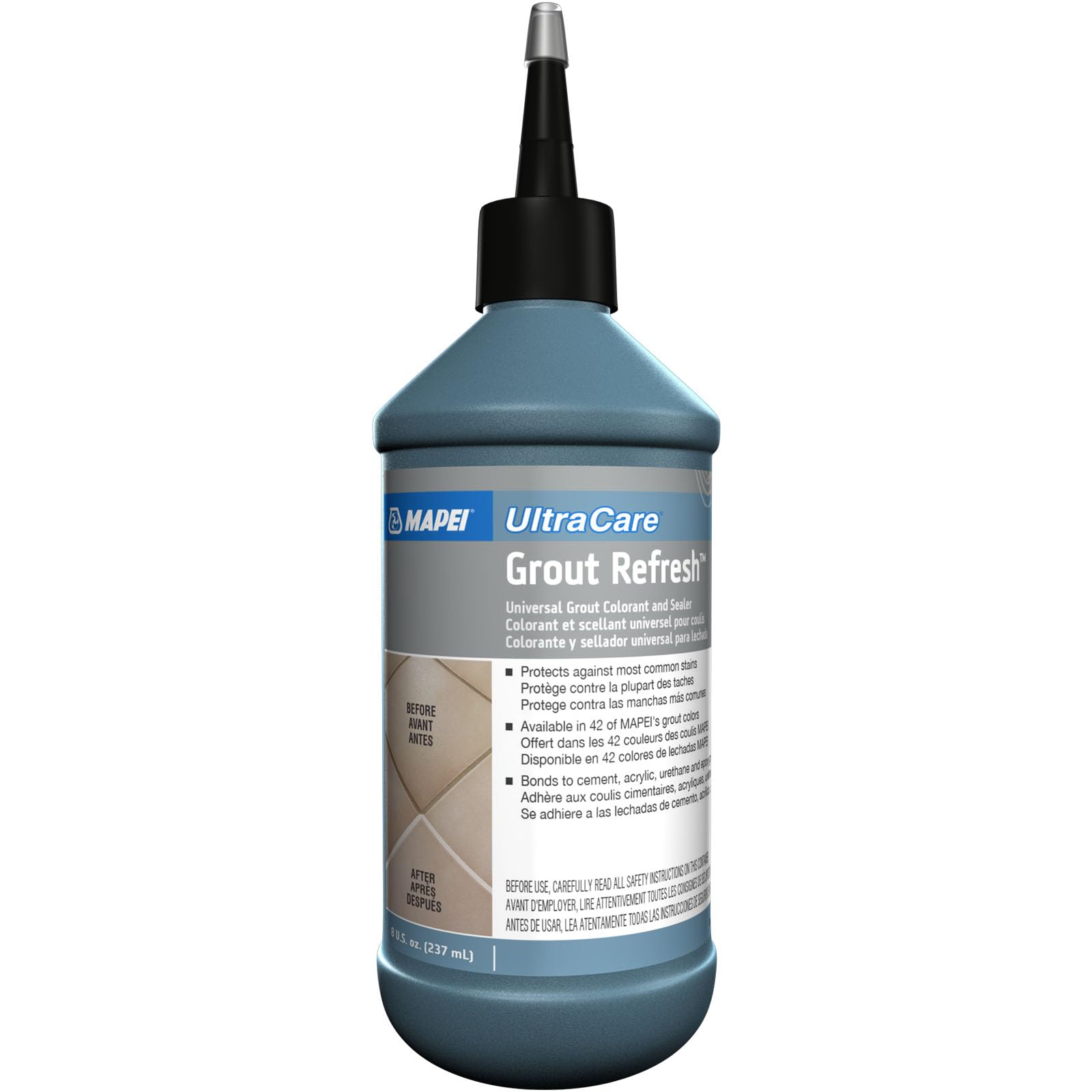 MAPEI UltraCare Grout Refresh, Universal Grout Colorant & Sealer, 8 oz Bottle – 5093 Warm Gray