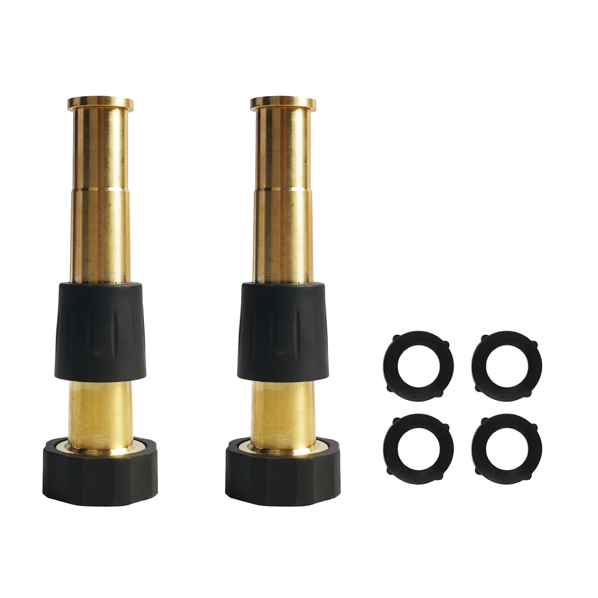 Hourleey Brass Garden Hose Nozzle (2-Pack)