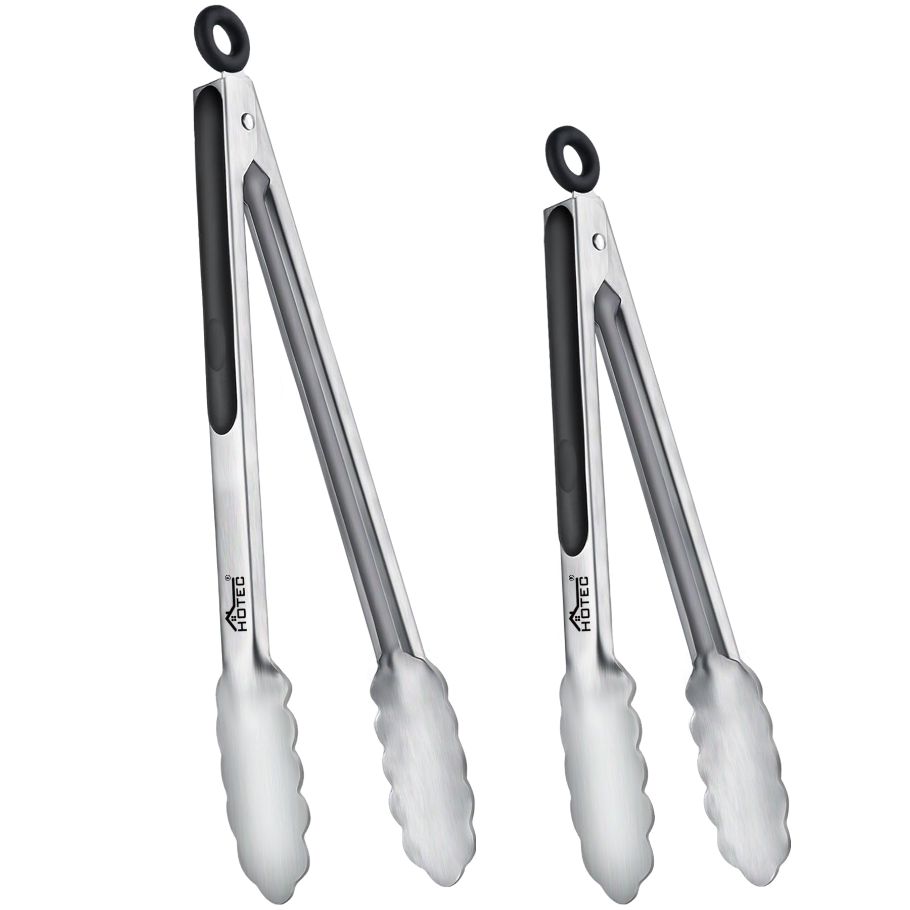 Hotec Stainless Steel Tongs (9 & 12-inch)