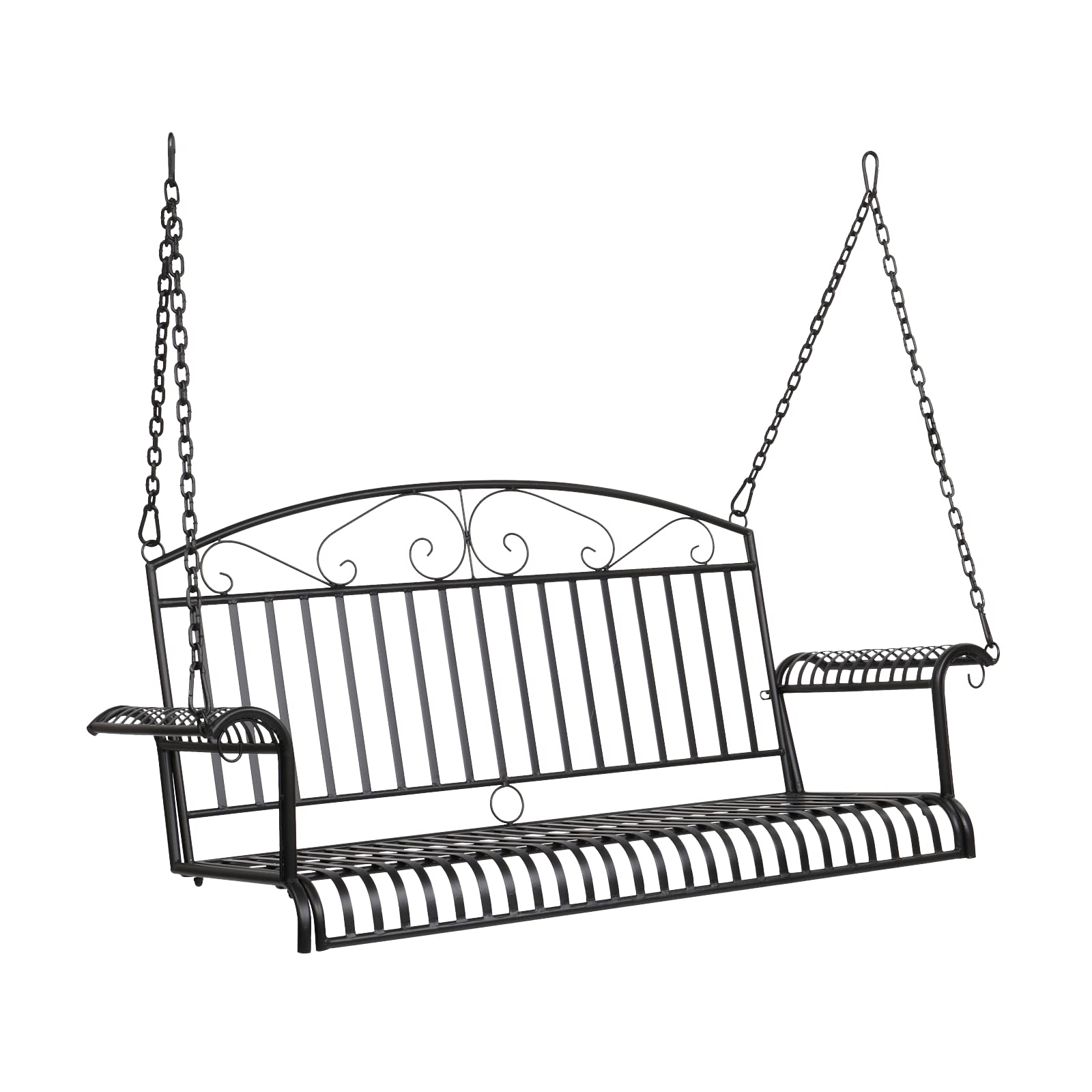 VINGLI Curved Metal Patio Swing