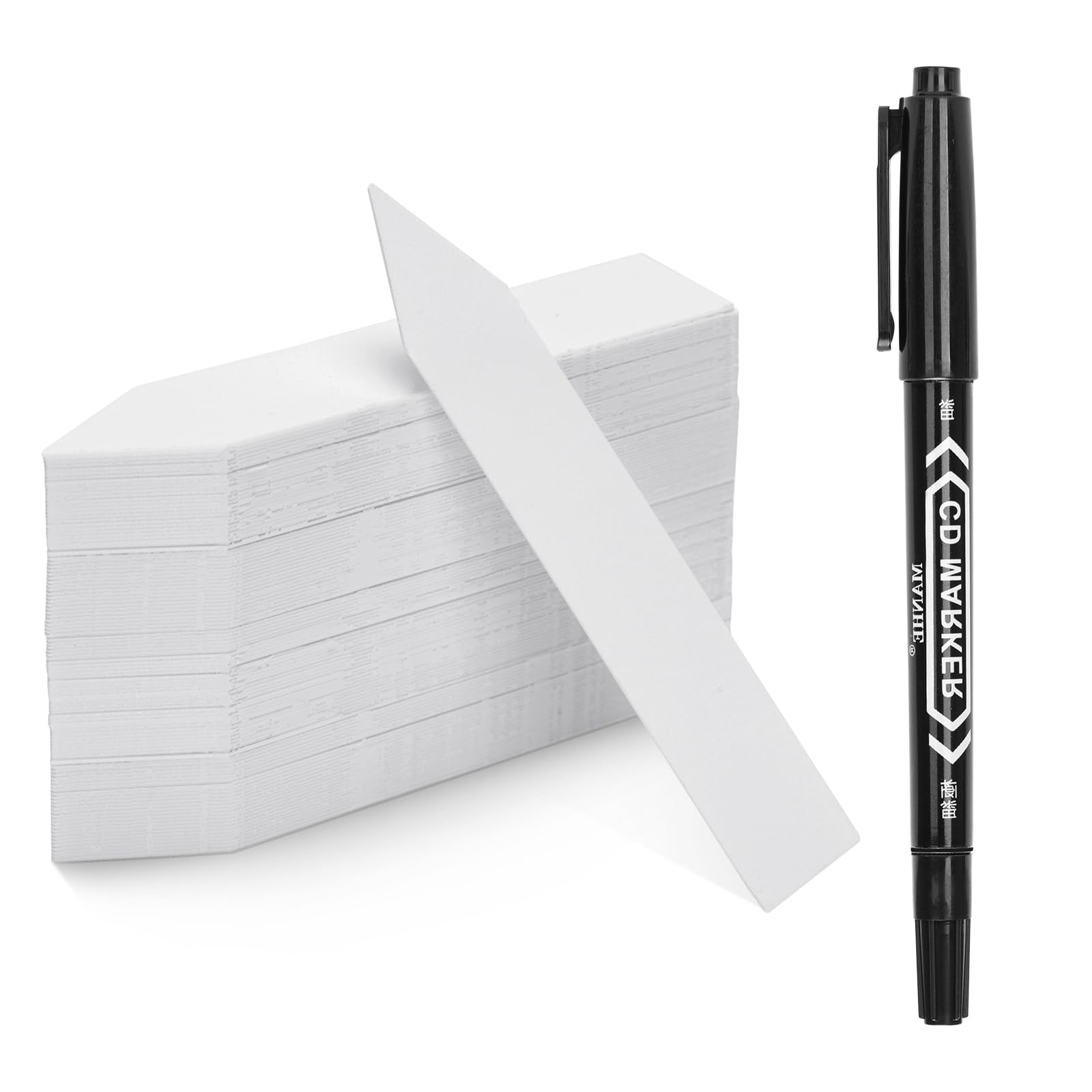 KINGLAKE 4 Inch Plastic Plant Labels (100 pack)