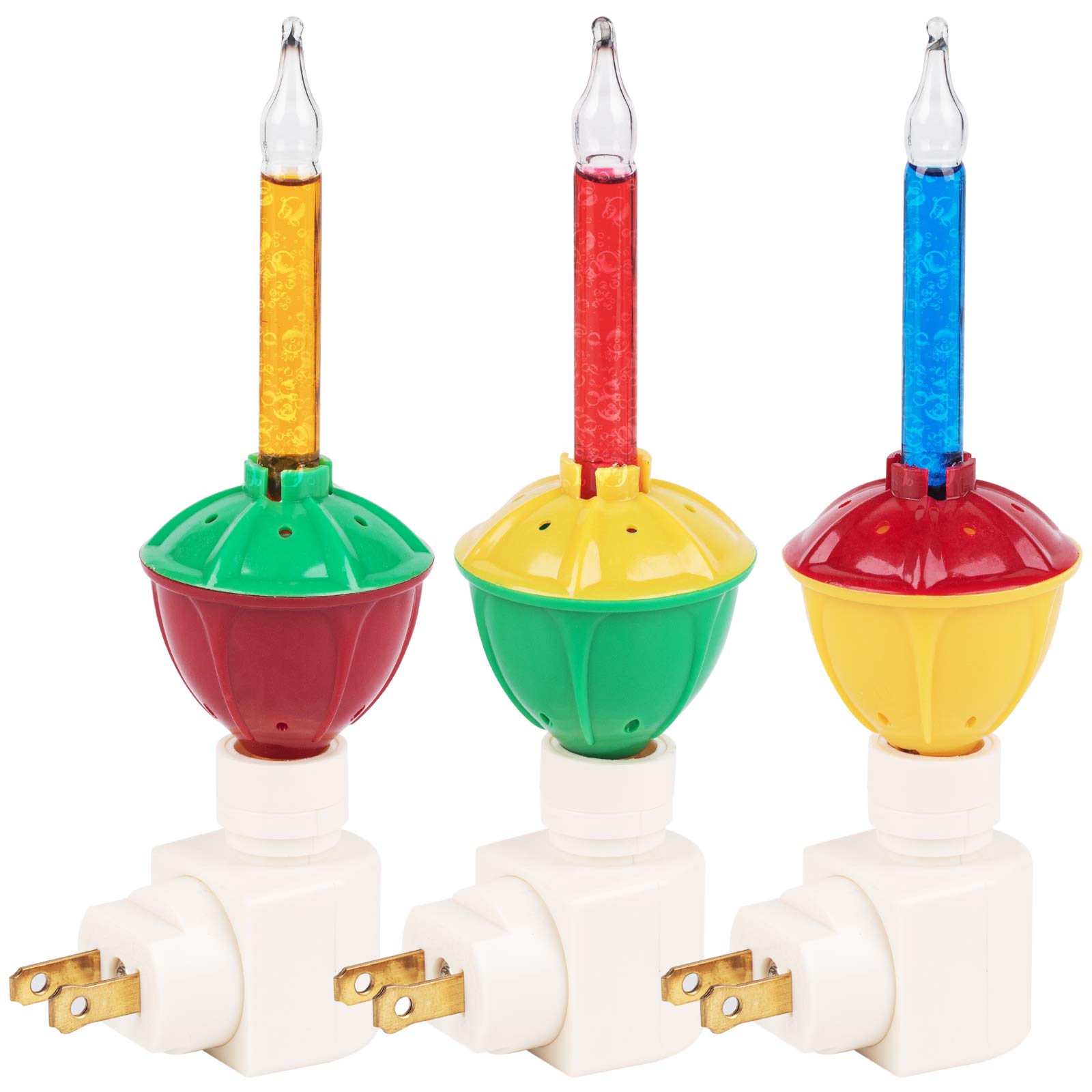 Classic Bubble Night Lights with Swivel Plug (3-Pack)