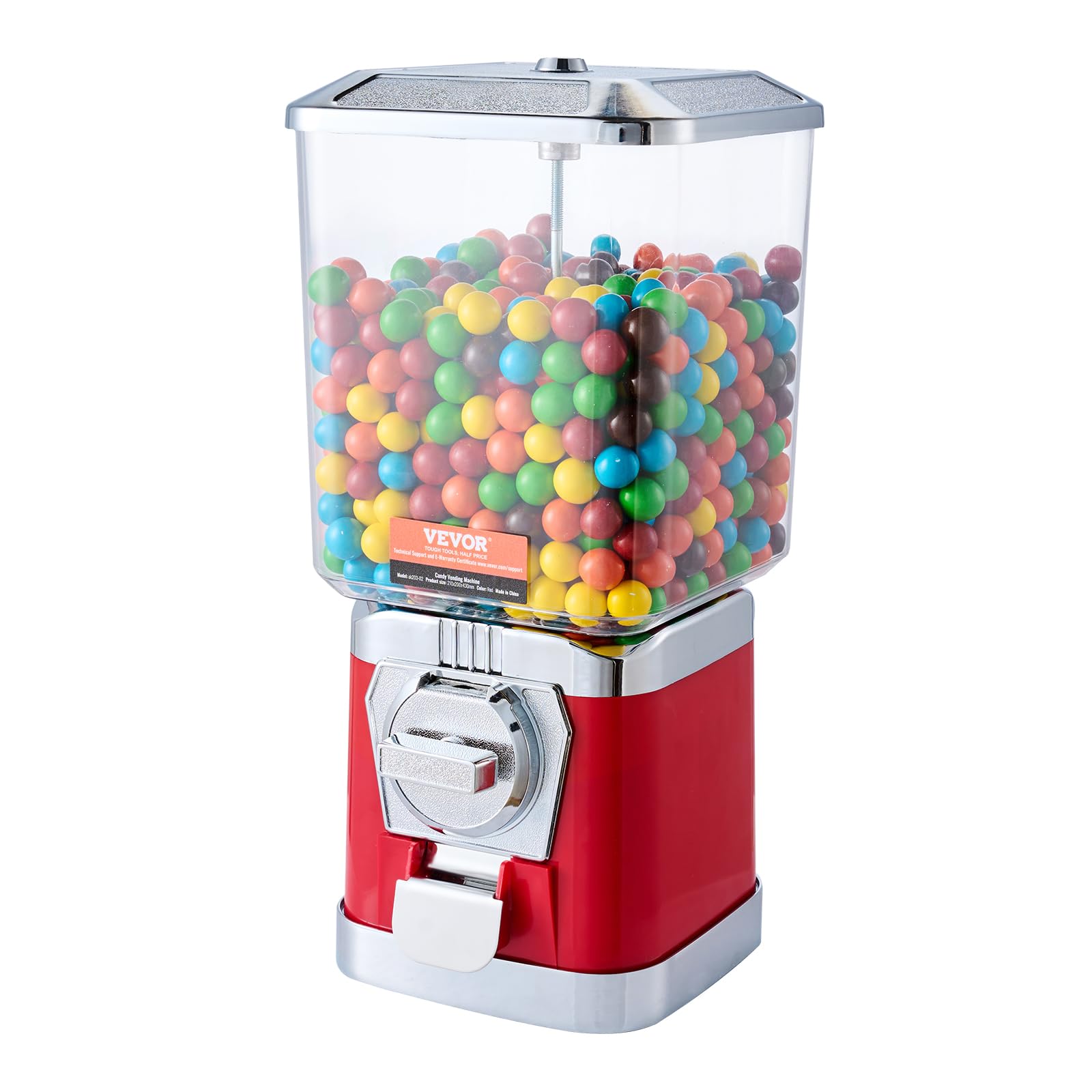 VEVOR Gumball Machine for Kids, 17"H Home Candy Vending Machine (Red)