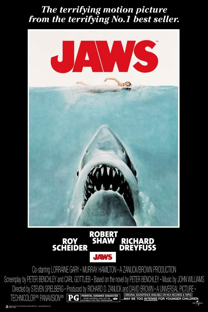 JAWS - STEVEN SPEILBERG - NEW MOVIE POSTER - MINT (Size 24x36)