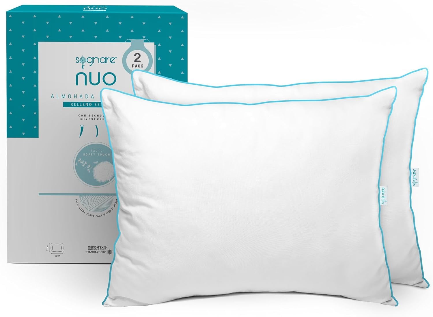 SOGNARE Nuo Gel Microfiber Pillow (2‑Pack)