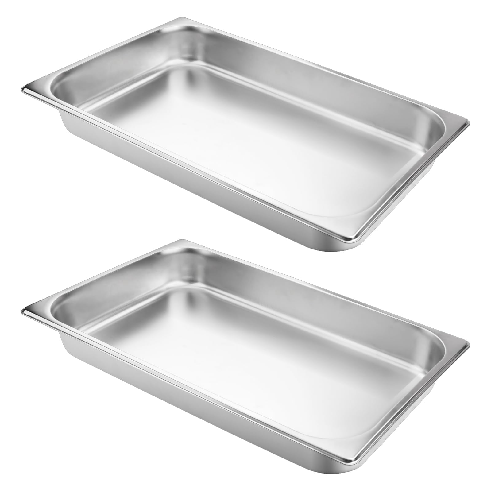 VOISEN 1/1 Stainless Steel Hotel Pans (2-Pack)
