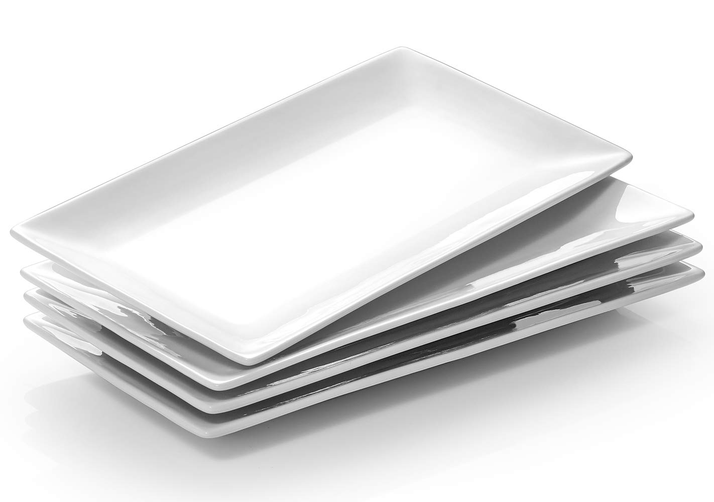 DOWAN 12" Rectangular Porcelain Platters (Set of 4)