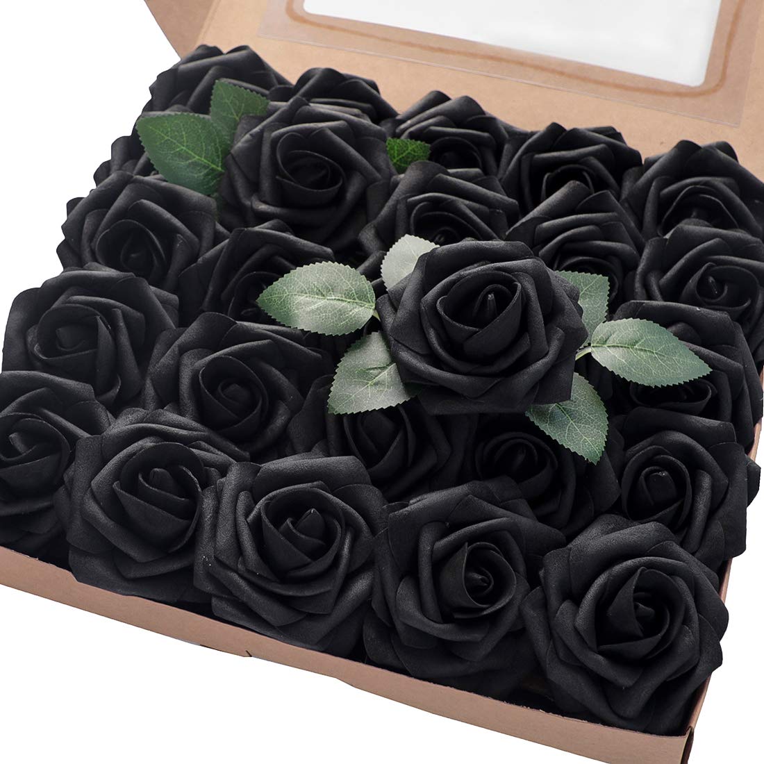 Floroom Artificial Black Foam Roses